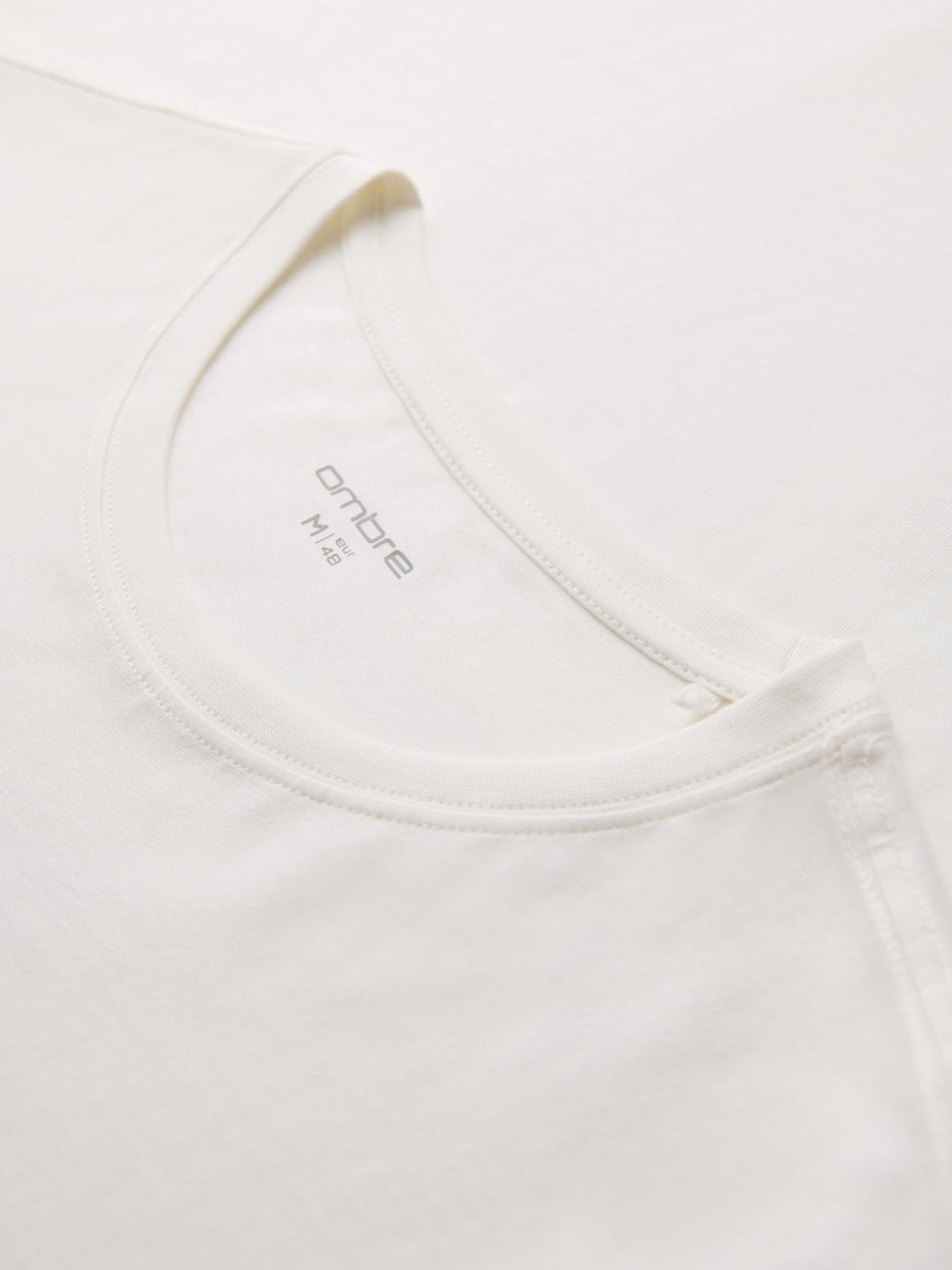 Ombre Men's cotton t-shirt with graphic print - white