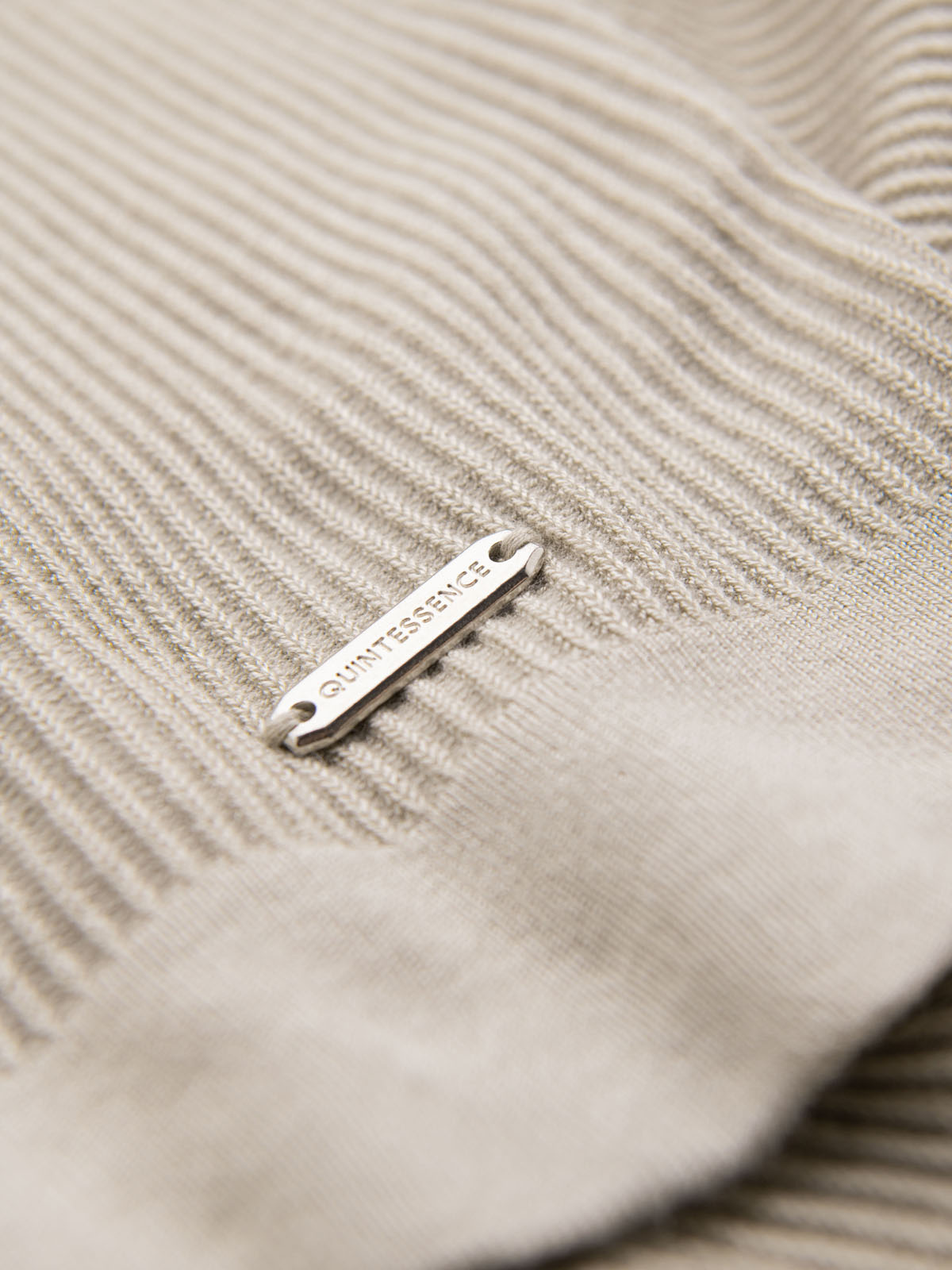 Ombre Men's knitted t-shirt with buttons at the neckline - light grey