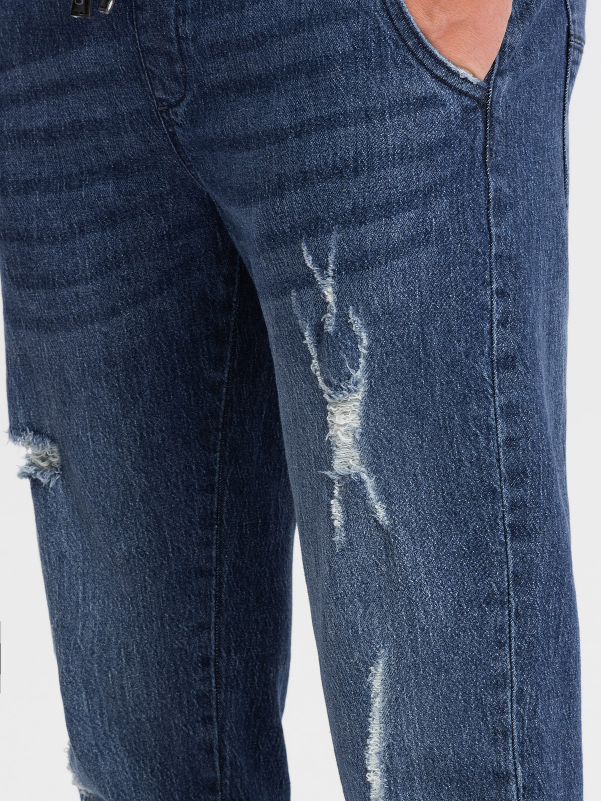 Ombre Men&#039;s JOGGERS denim pants with rubbing - blue