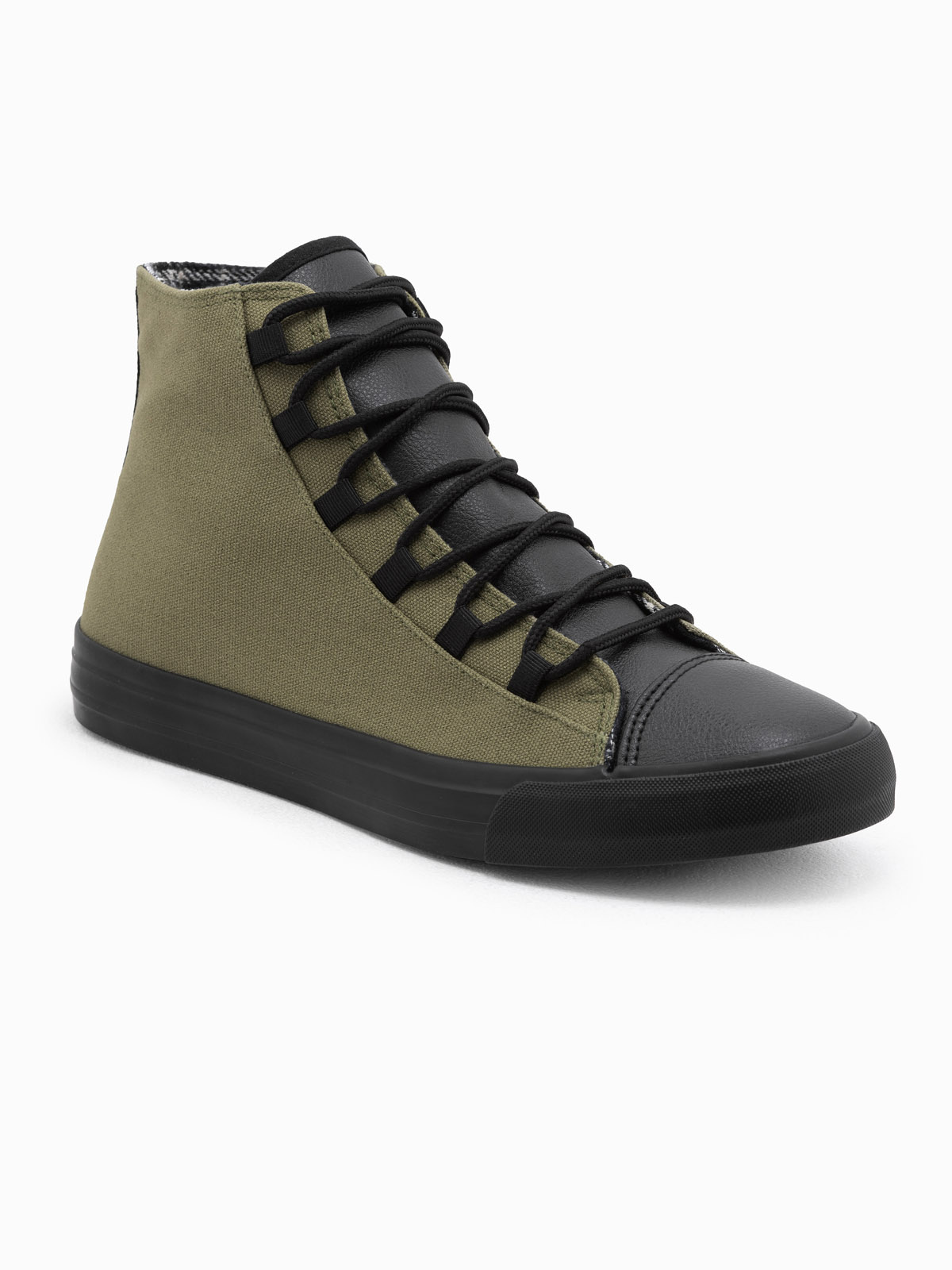 Ombre Men's shoes sneakers in combined materials - olive