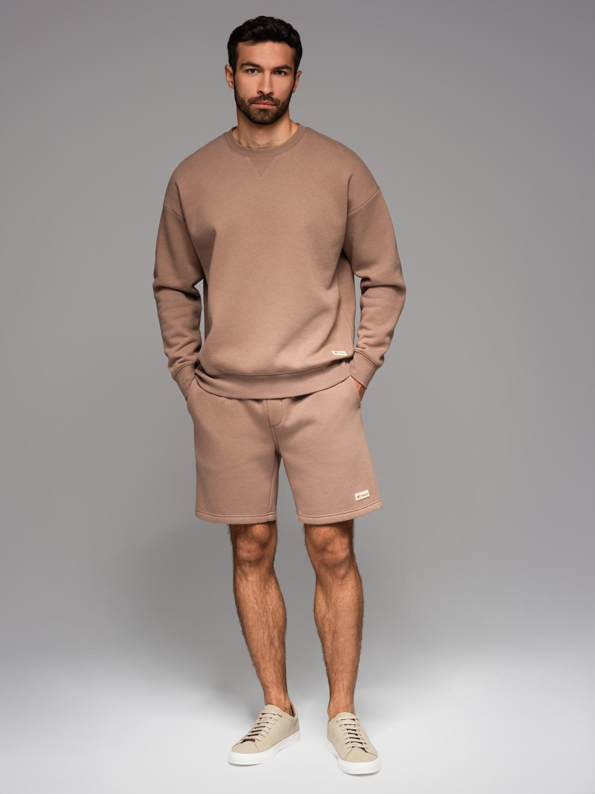 Ombre Classic unisex sweatshirt with round neckline - brown