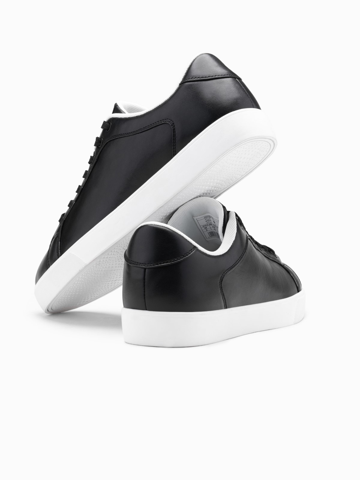 Ombre Classic men's sneaker shoes with high sole - black