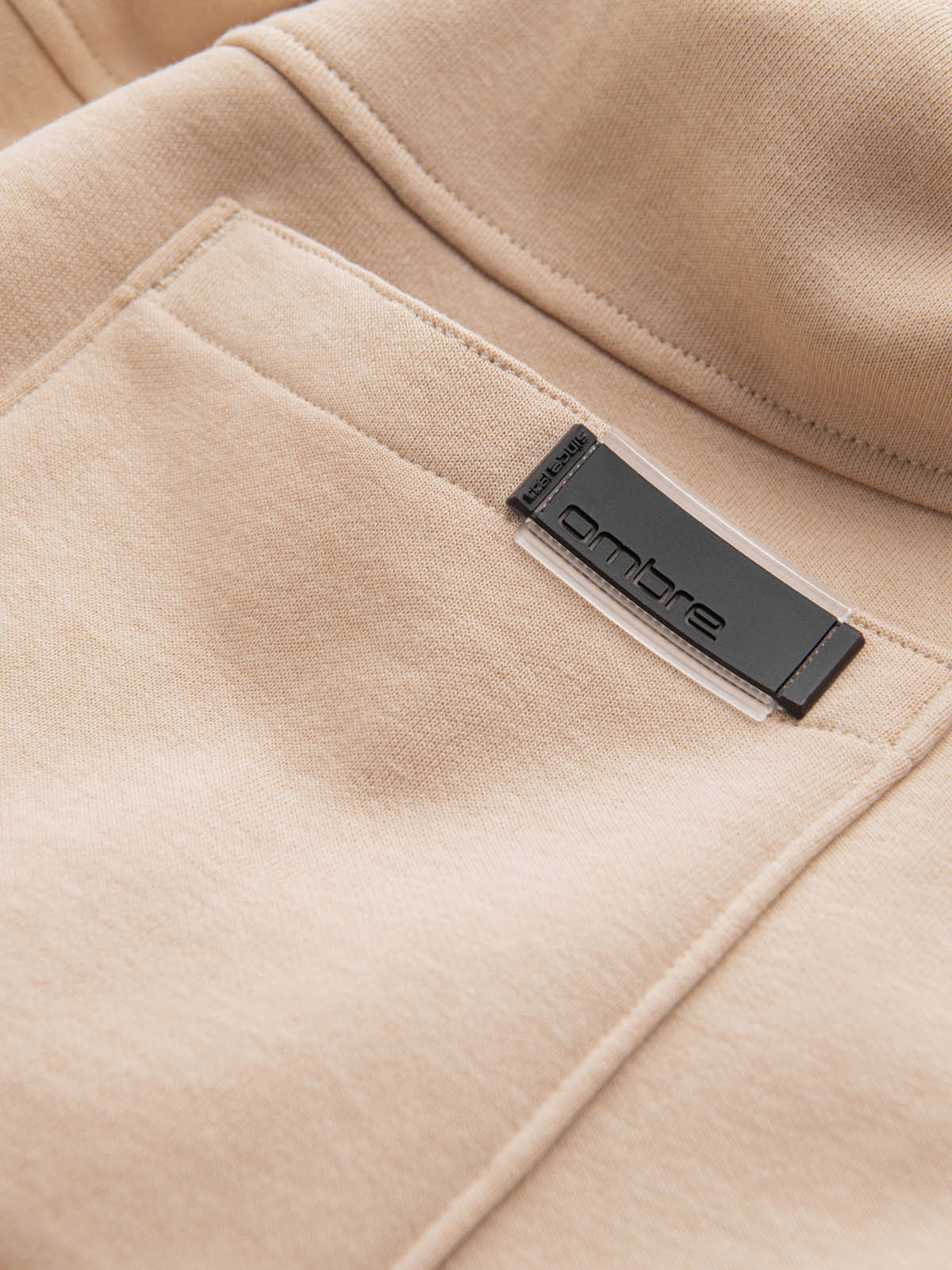 Ombre Men's BASIC cotton jogger sweatpants - beige