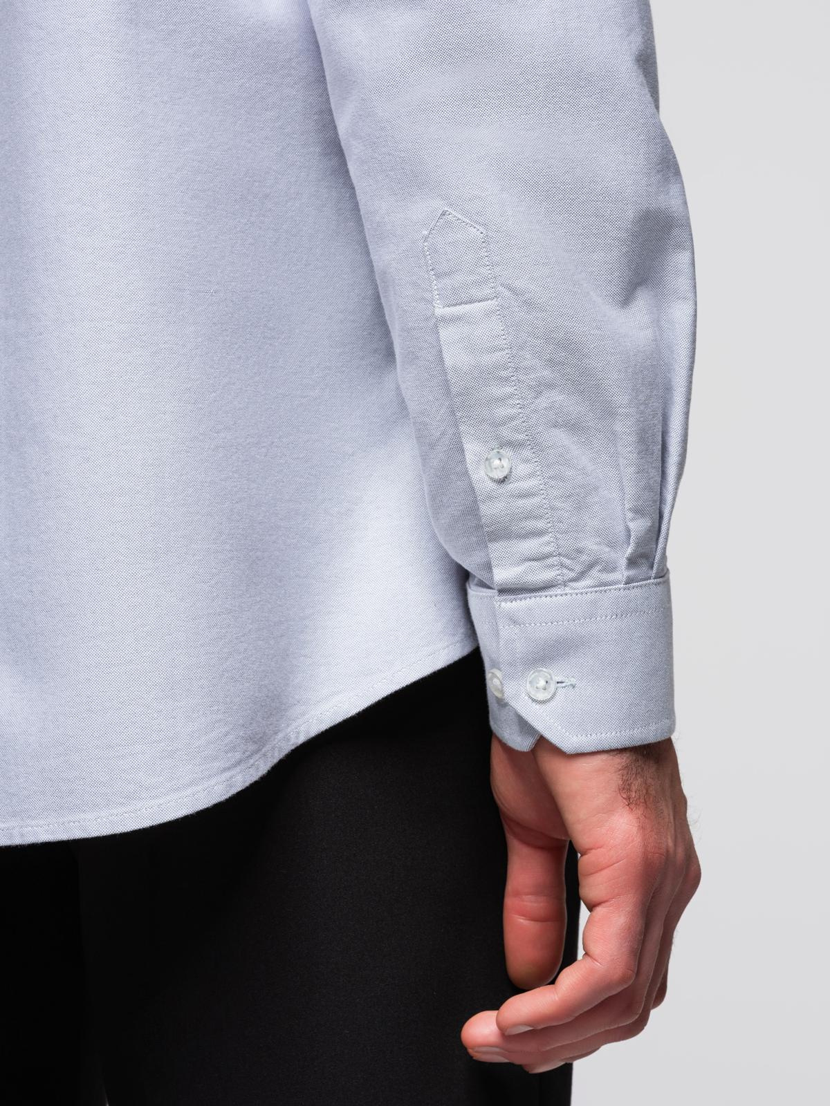 Ombre Elegant men&#039;s oxford shirt with embroidery - blue