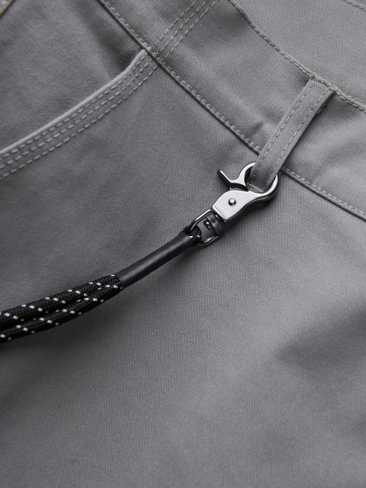 Ombre Men&#039;s pants with cargo pockets and leg hem - grey