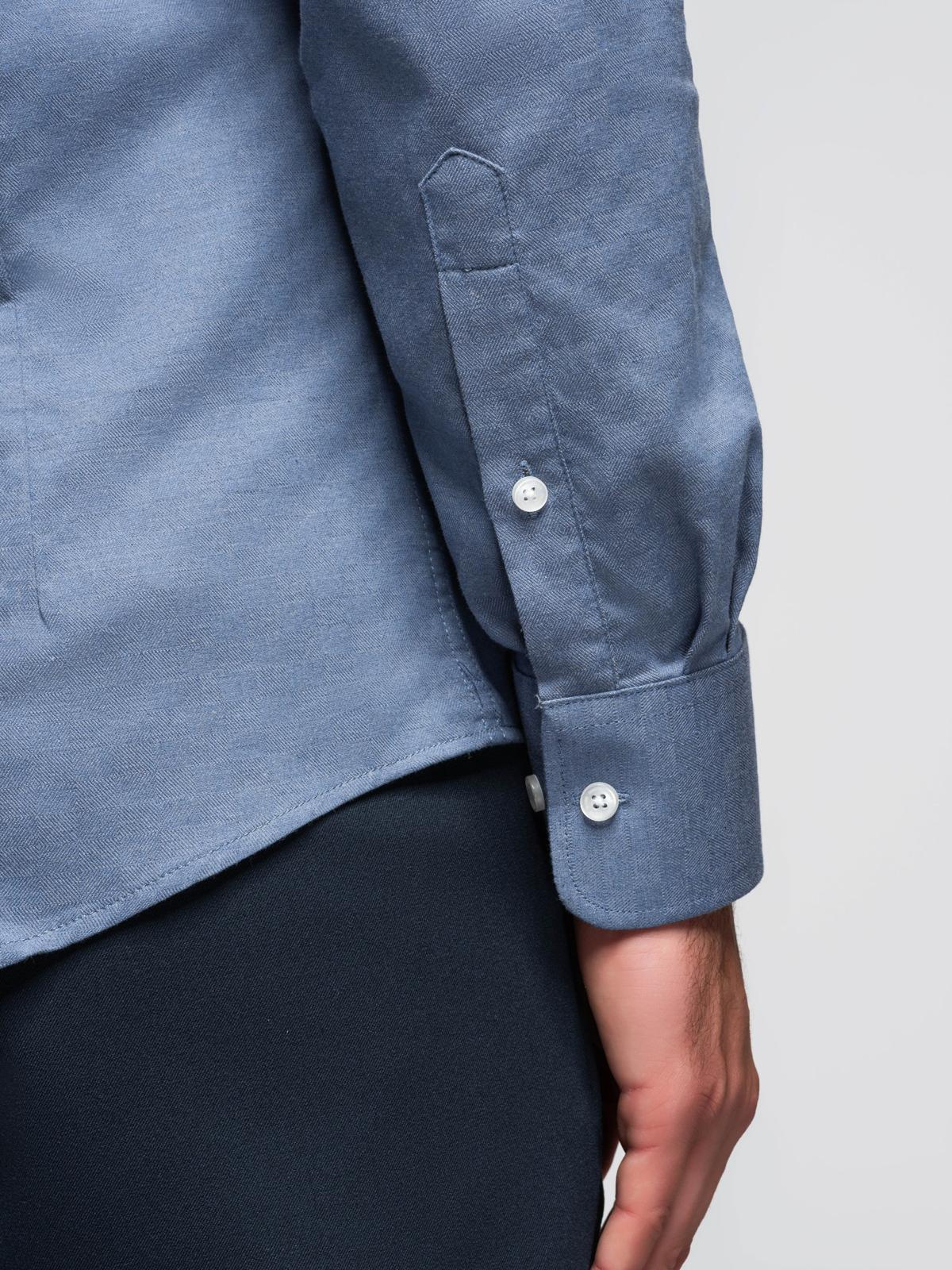 Ombre Men&#039;s SLIM FIT shirt in decorative fabric - blue