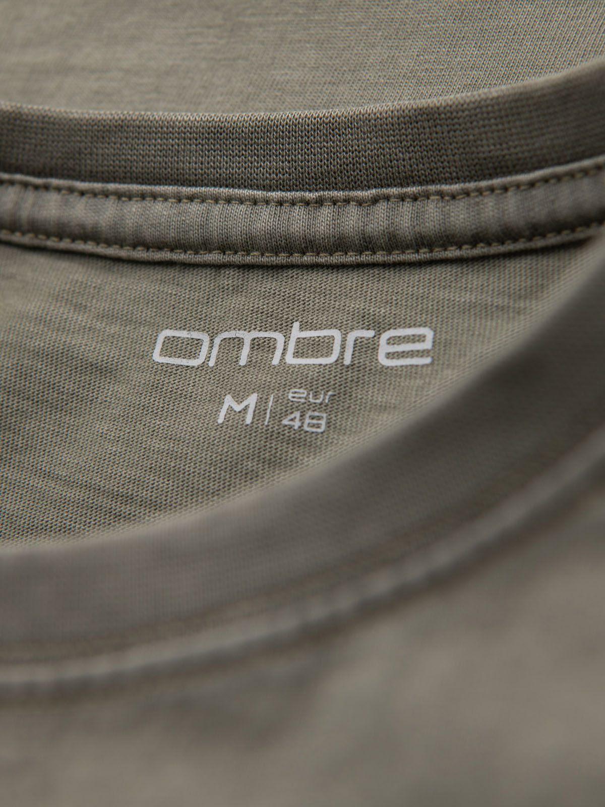 Ombre Men's military-style printed cotton T-shirt - light olive