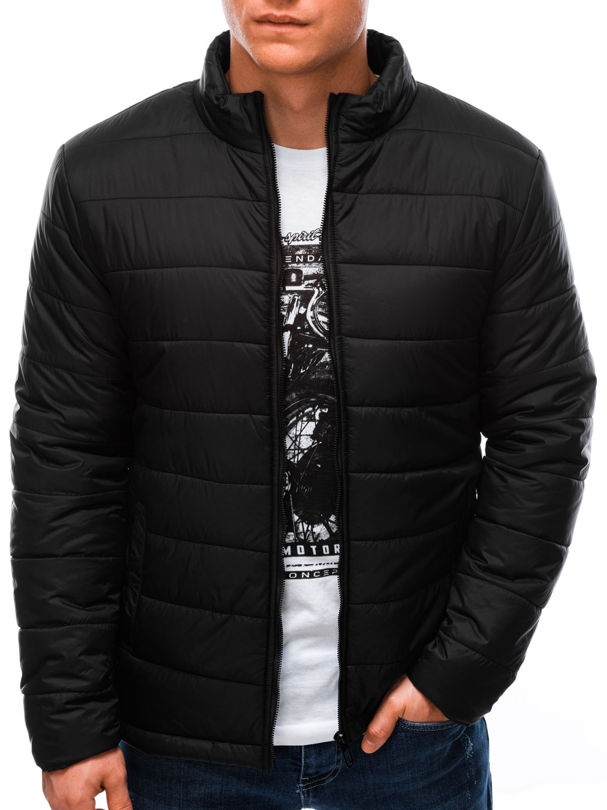 Edoti Men's mid-season quilted jacket
