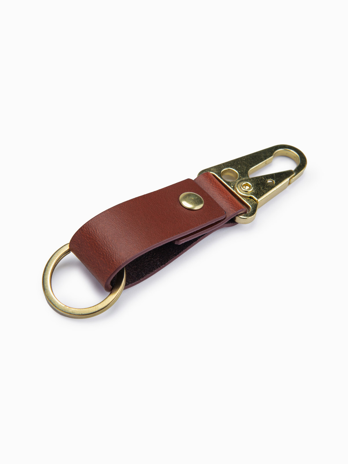Ombre Men's key ring with snap hook - black