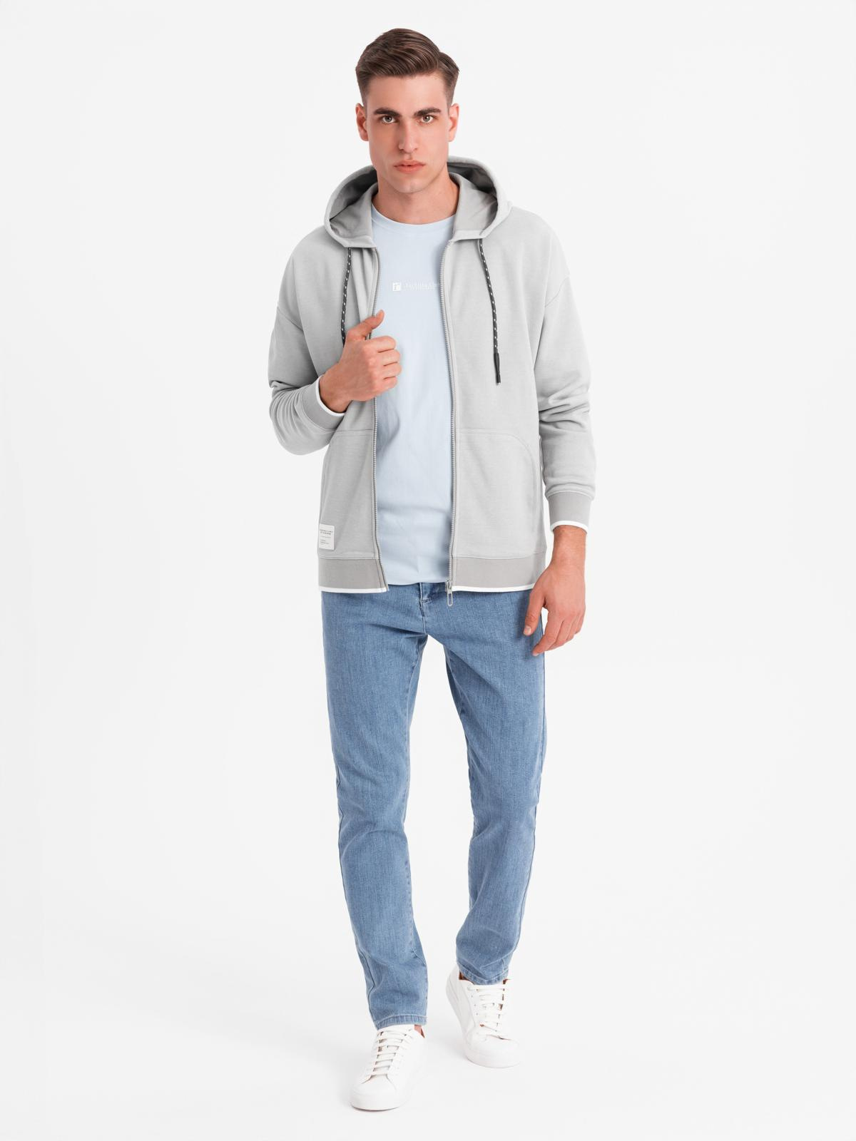 Ombre Men&#039;s softly structured hooded sweatshirt - grey