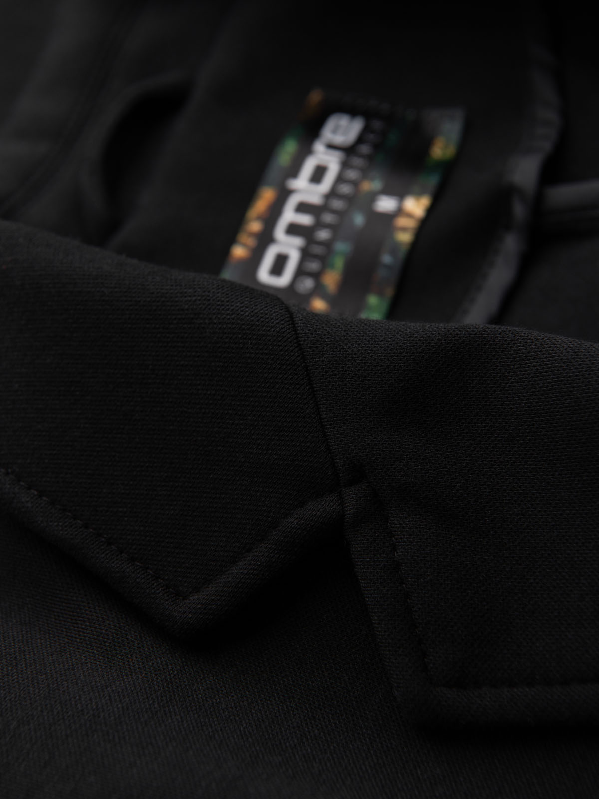 Ombre Men's SLIM knit jacket with subtle texture - black