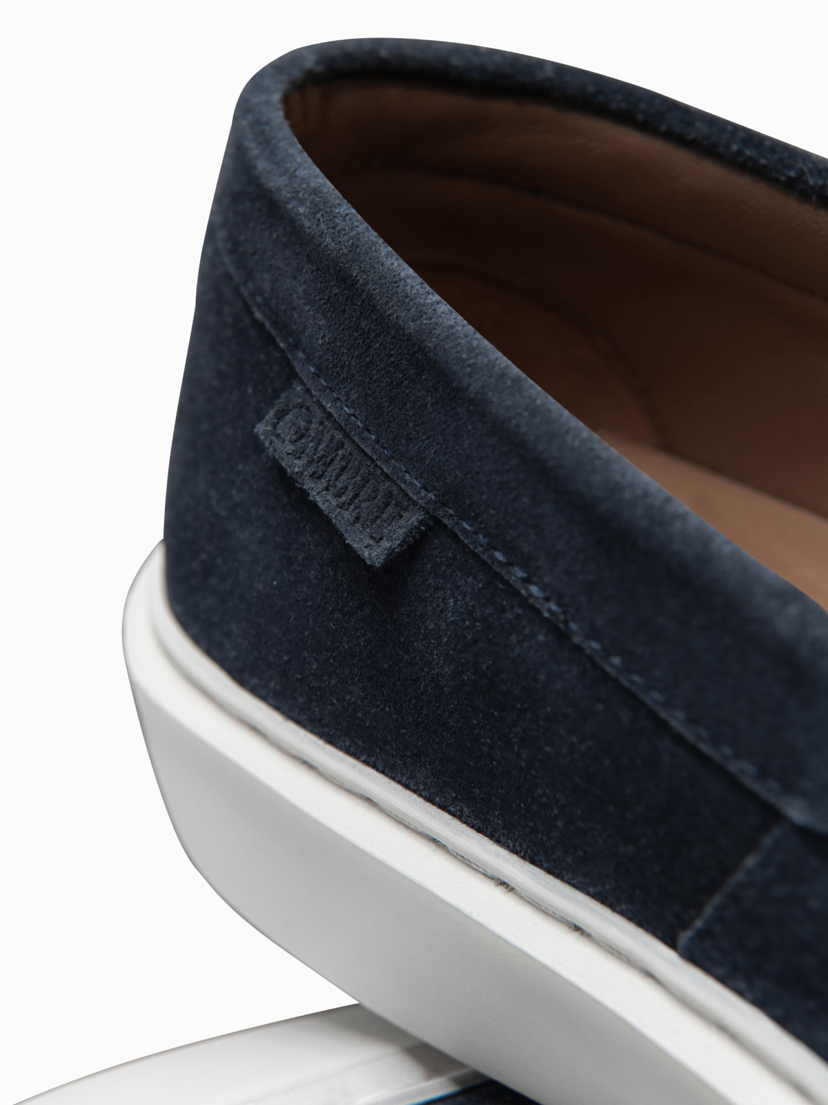 Pánske semišové slip-on poltopánky, tmavomodré