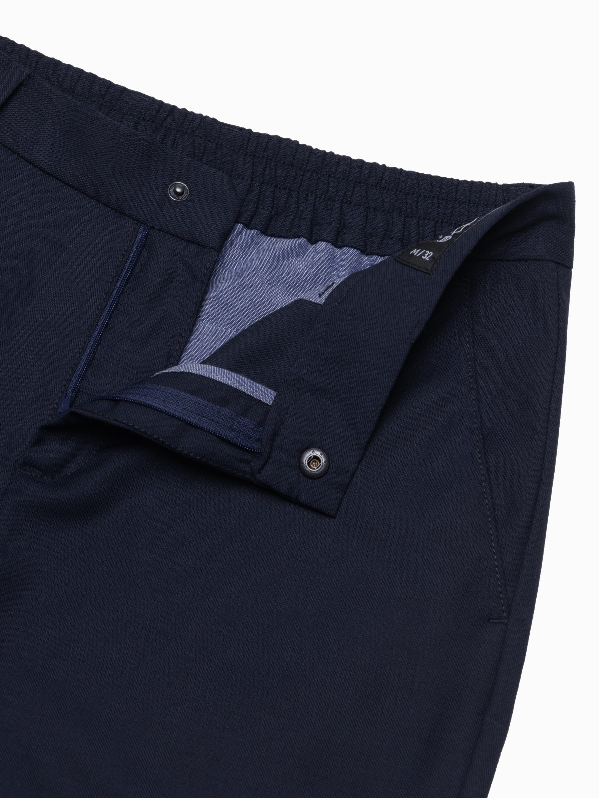 Ombre Men&#039;s chino pants with elastic waistband SLIM FIT - navy blue