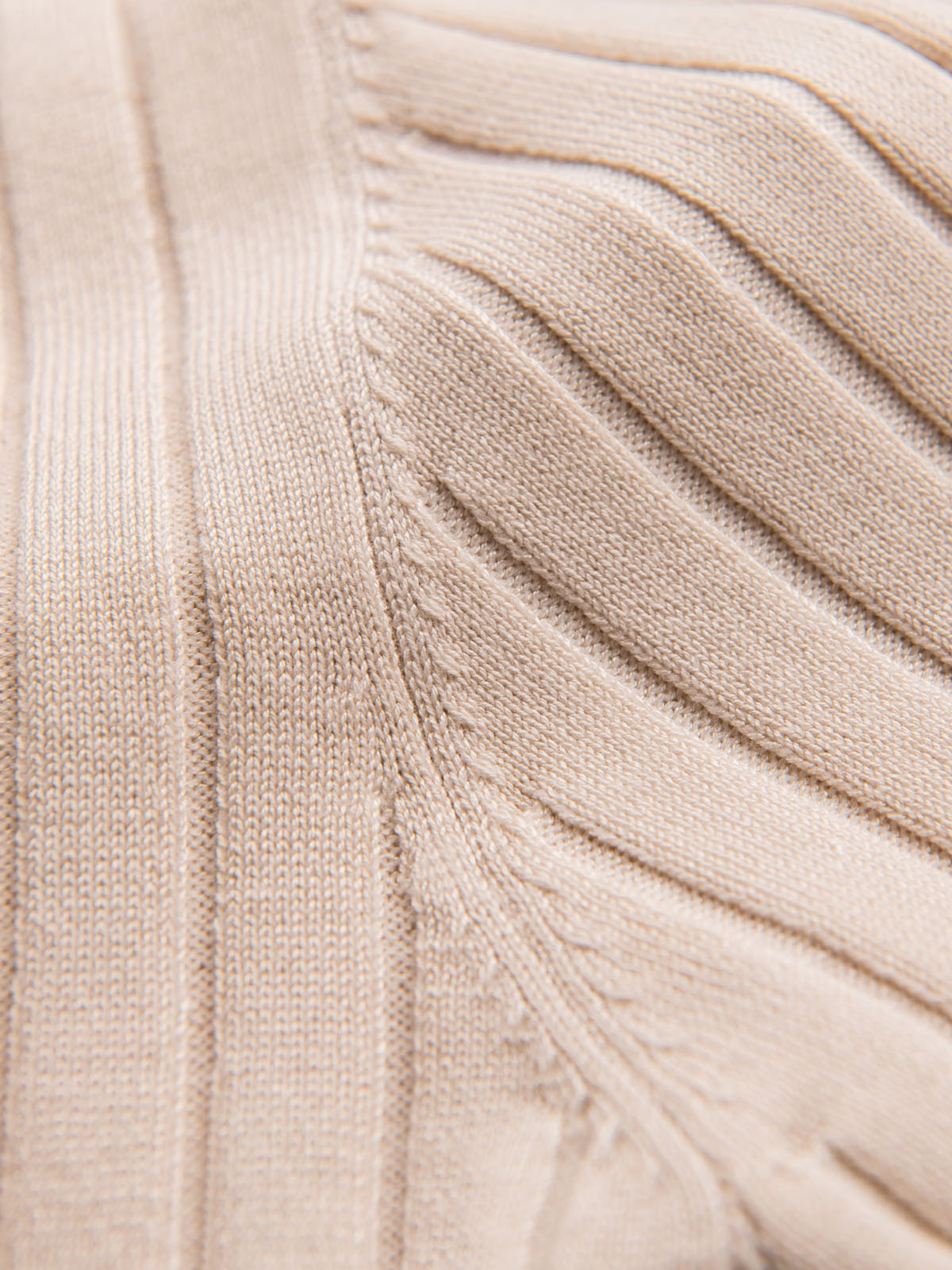 Ombre Men&#039;s SLIM FIT viscose vertical striped polo shirt - beige