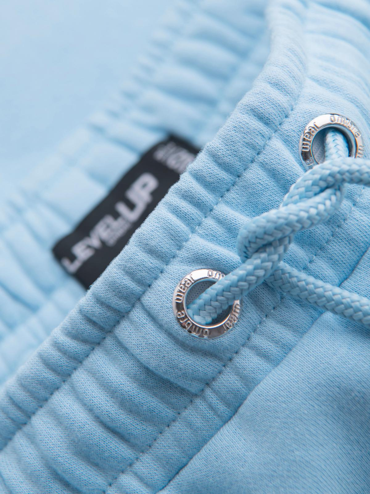 Ombre Unisex sweat shorts with drawstring waist - blue