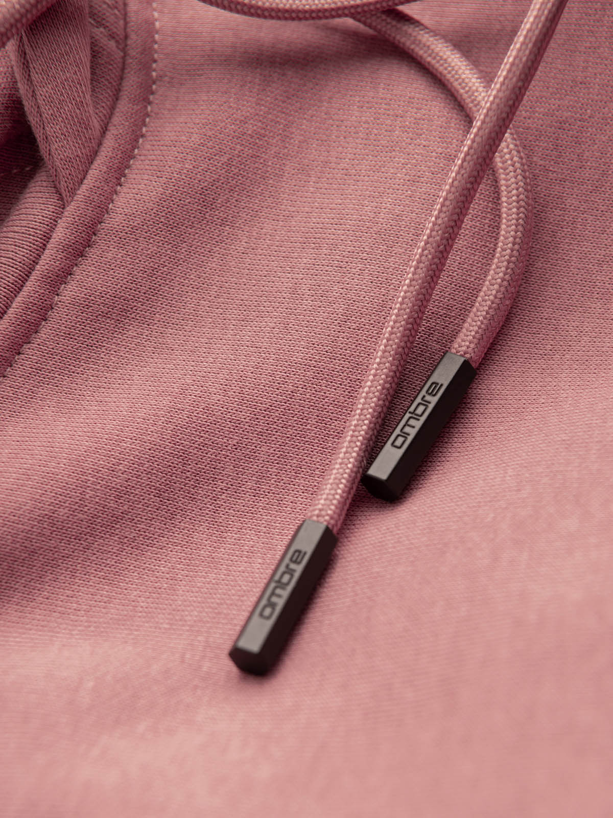 Ombre Men&#039;s BASIC cotton sweatshirt kangaroo hoodie - dark pink