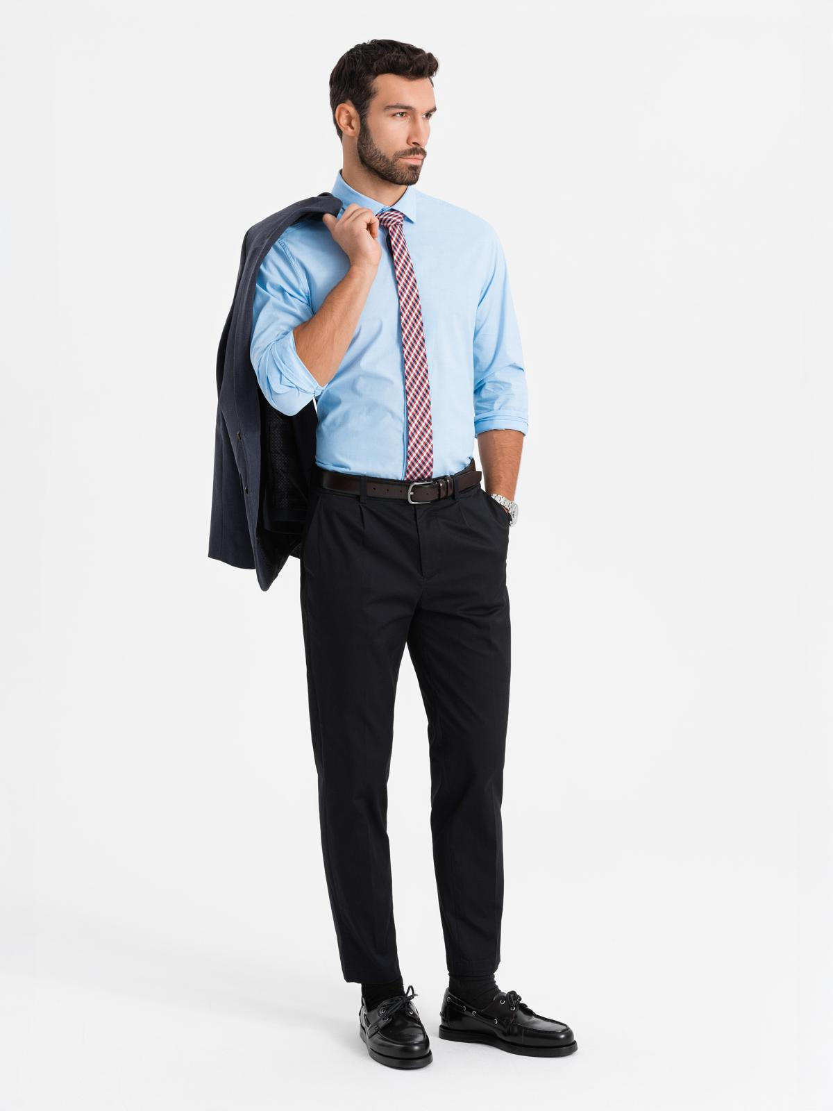 Ombre REGULAR cotton classic shirt - blue