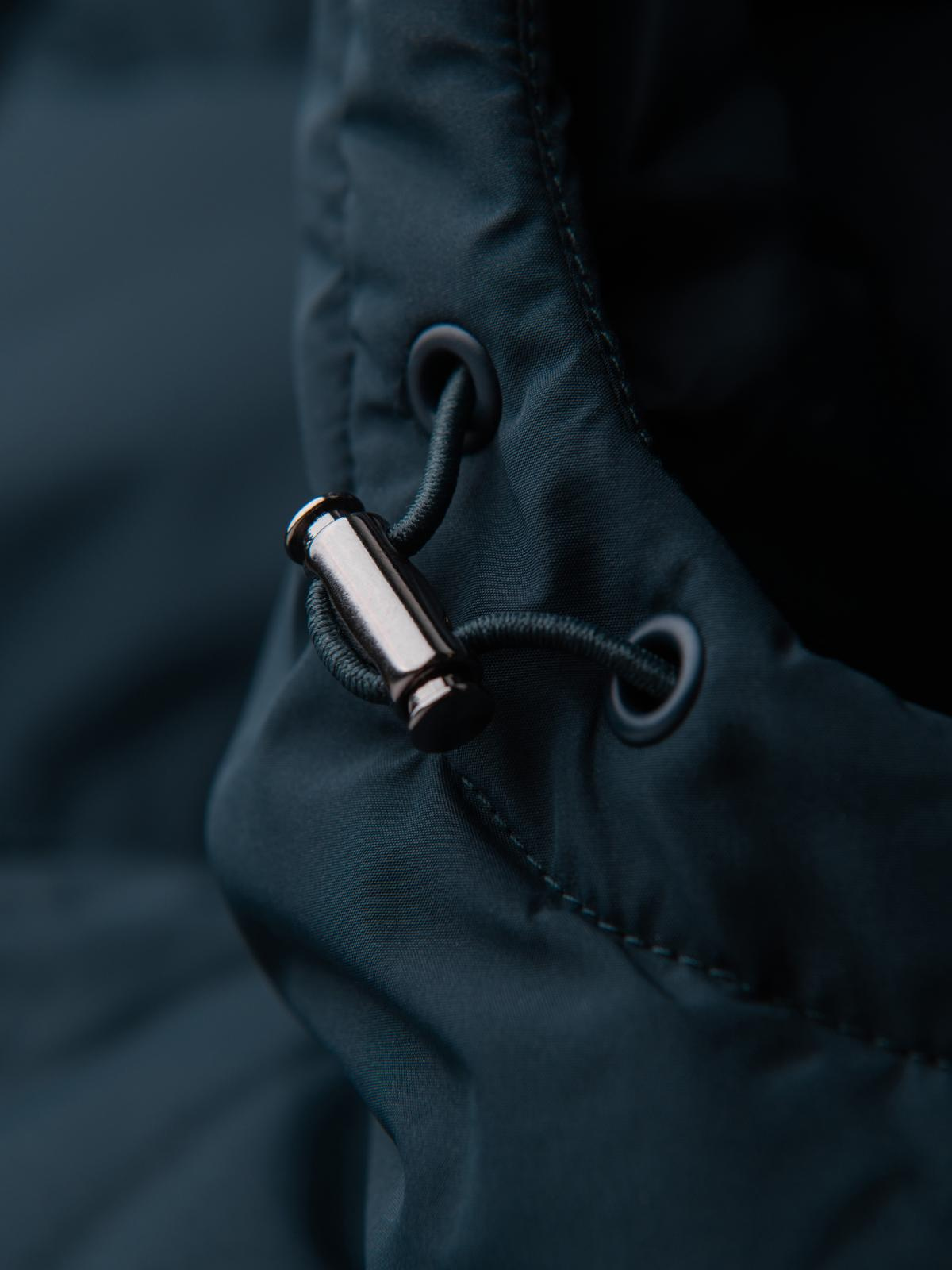 Ombre Classic men&#039;s long hooded jacket - navy blue