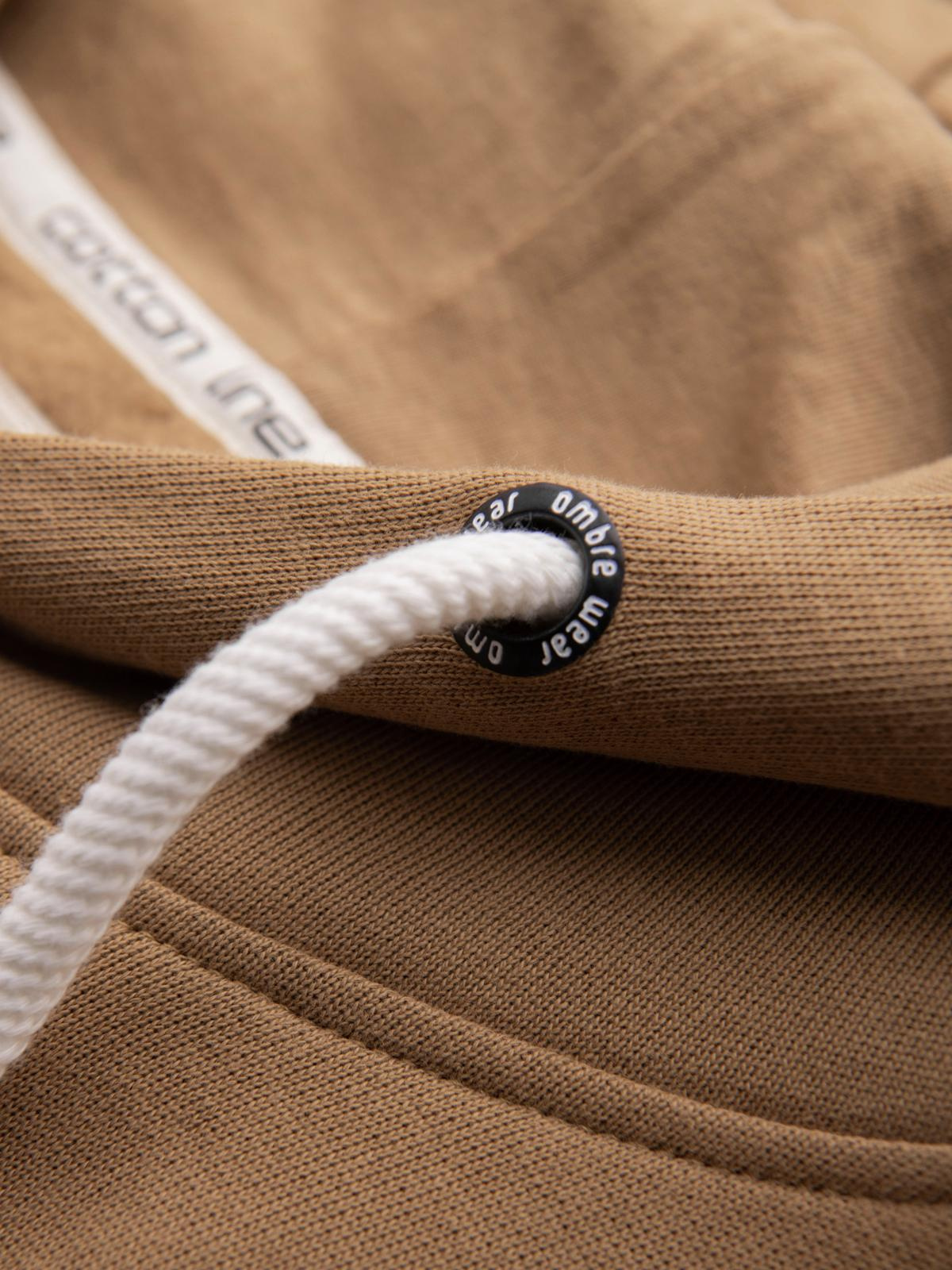 Ombre Men&#039;s kangaroo hooded sweatshirt - brown