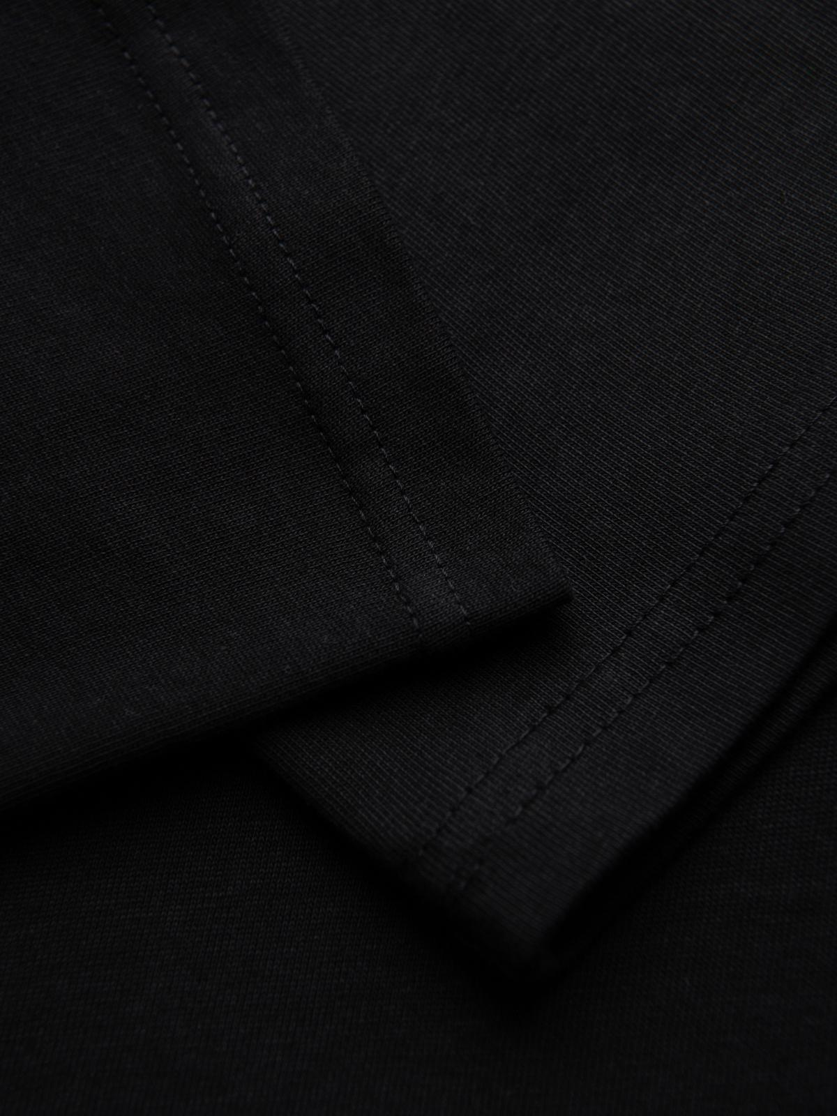 Ombre Men's cotton T-shirt with jewelry applique on chest - black