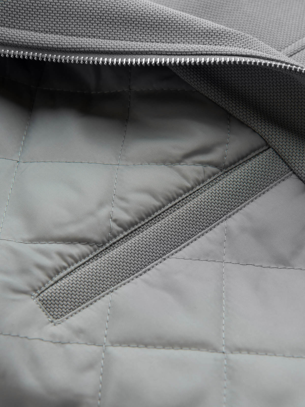 Ombre Men&#039;s biker jacket with pockets and collar - grey