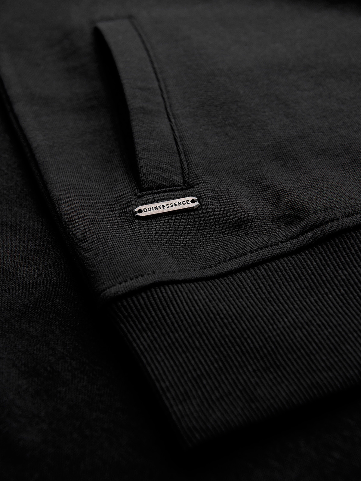 Ombre Cotton unbuttoned men&#039;s sweatshirt bomber - black