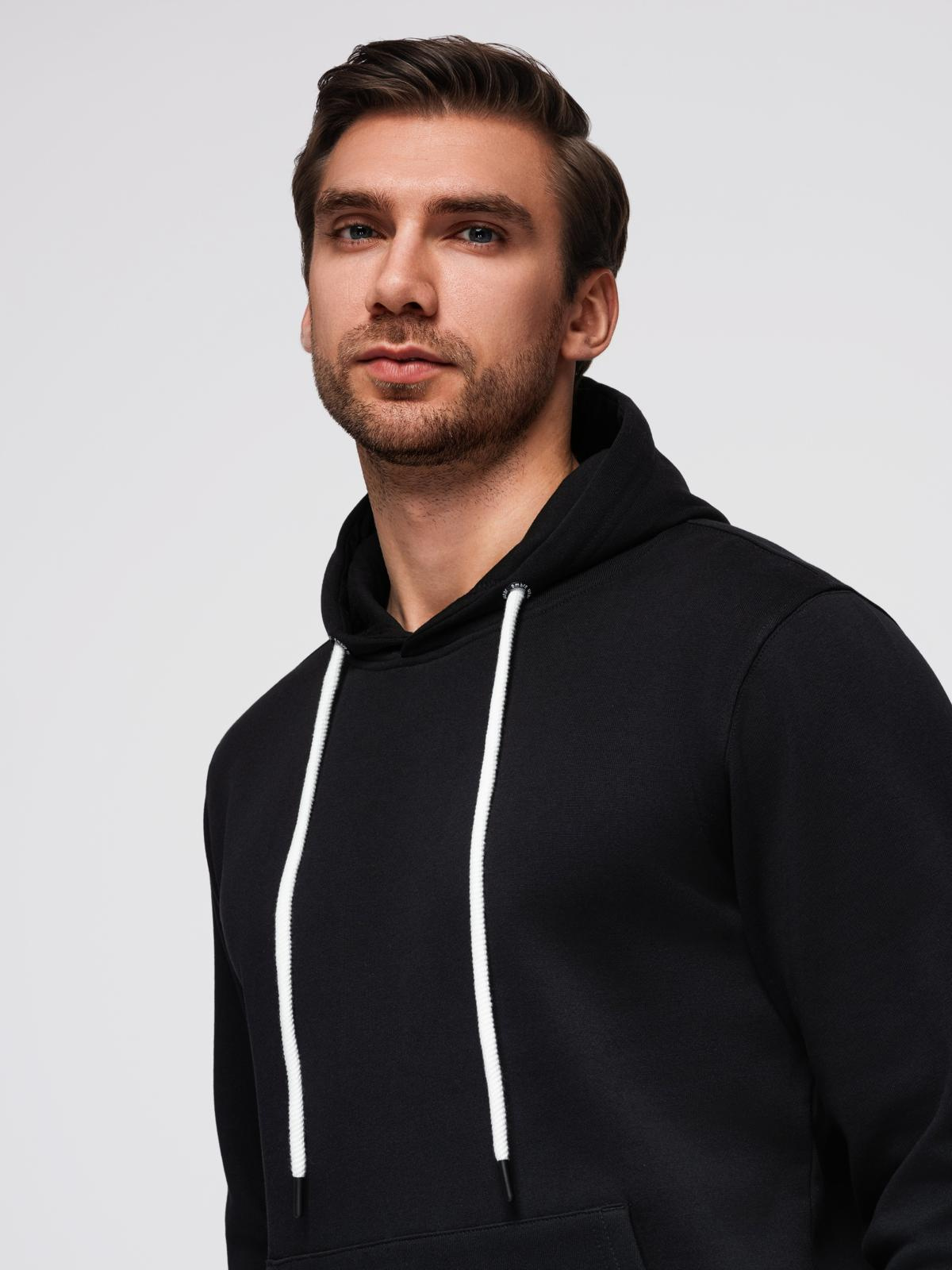 Ombre Men's BASIC kangaroo sweatshirt with hood
