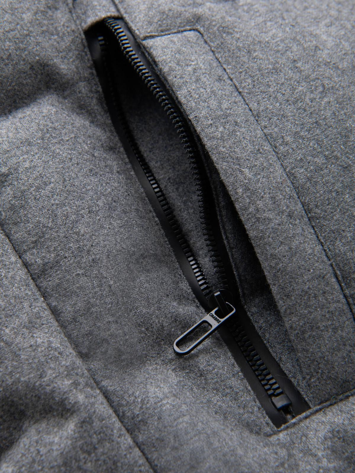 Ombre Men's lightweight jacket with mesh lining and hood - grey