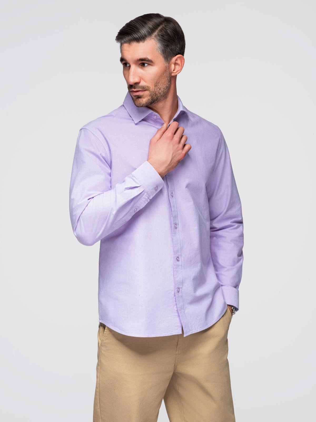 Ombre Men&#039;s cotton pastel oxford shirt - lavender