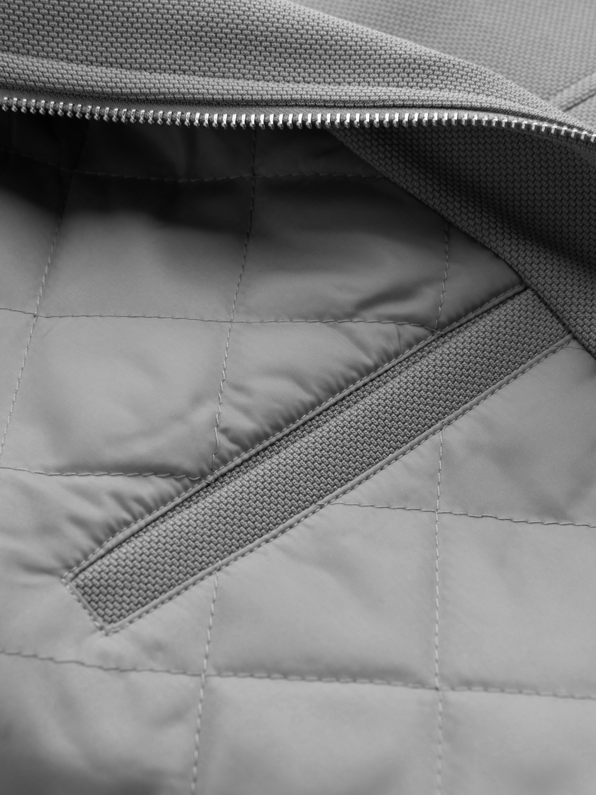 Ombre Men's biker jacket with pockets and collar - grey