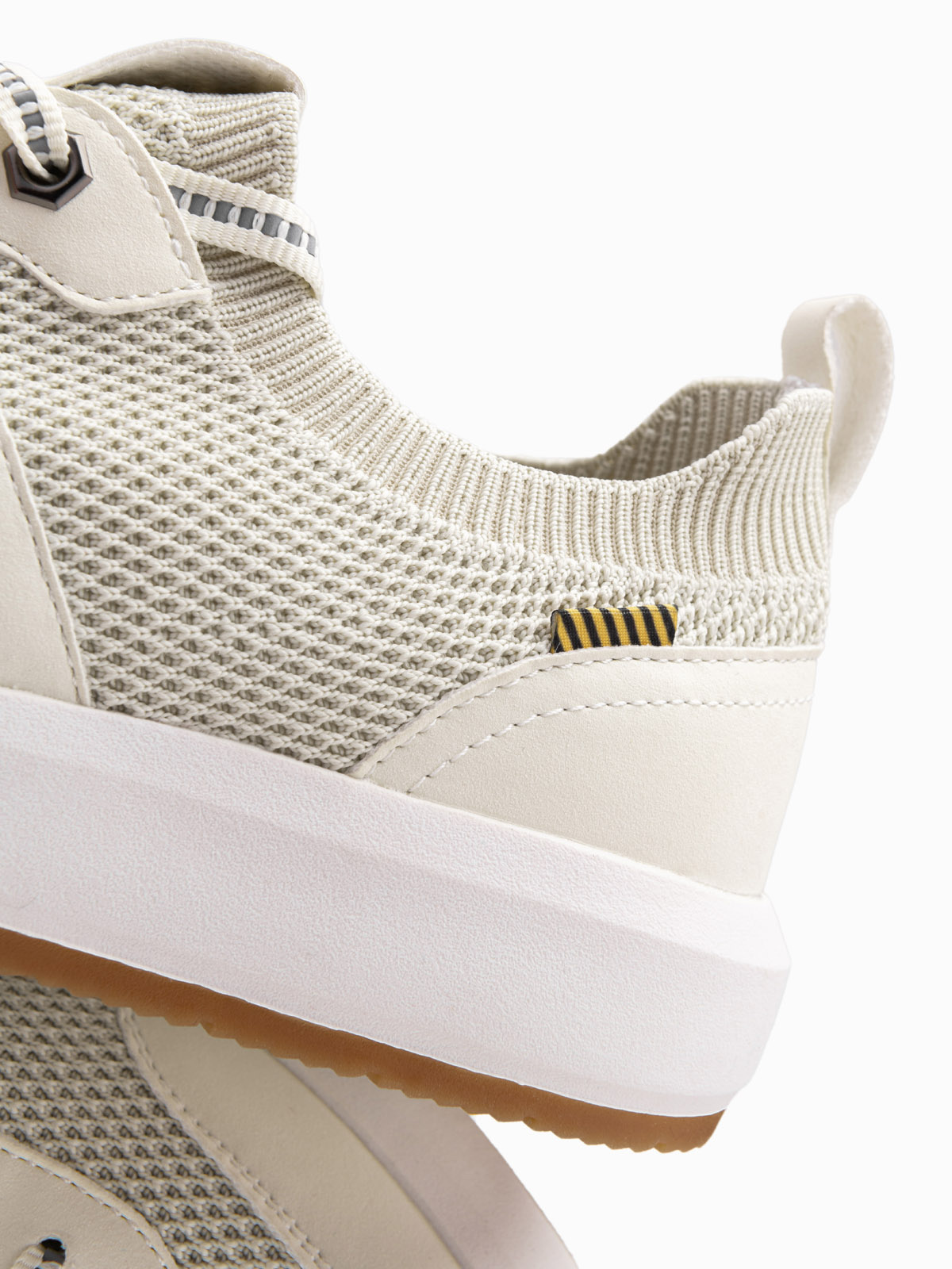 Ombre Men&#039;s slip-on structured fabric sneakers - sand