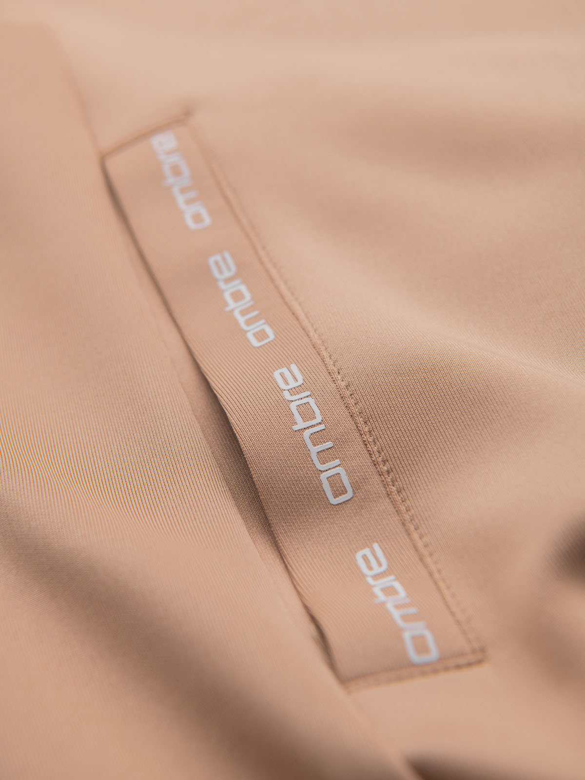 Ombre Unzipped men's hooded sweatshirt with piping - beige