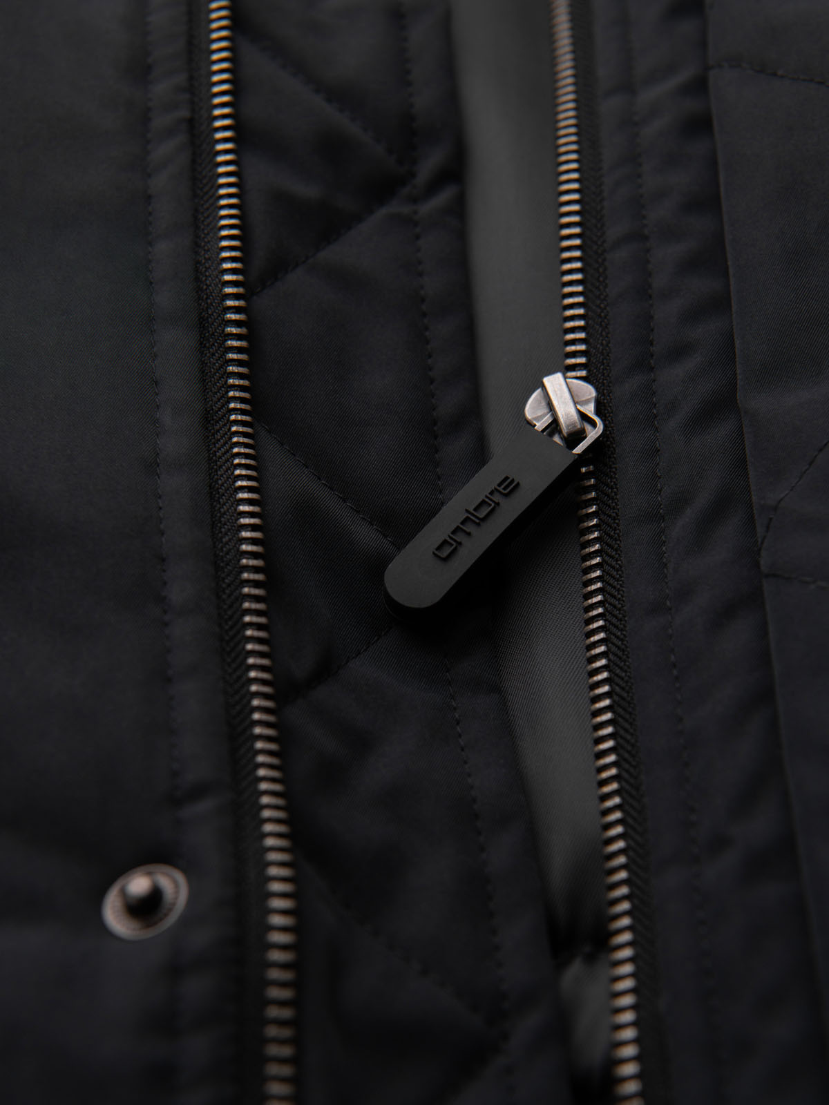 Ombre Classic long men&#039;s parka jacket - black