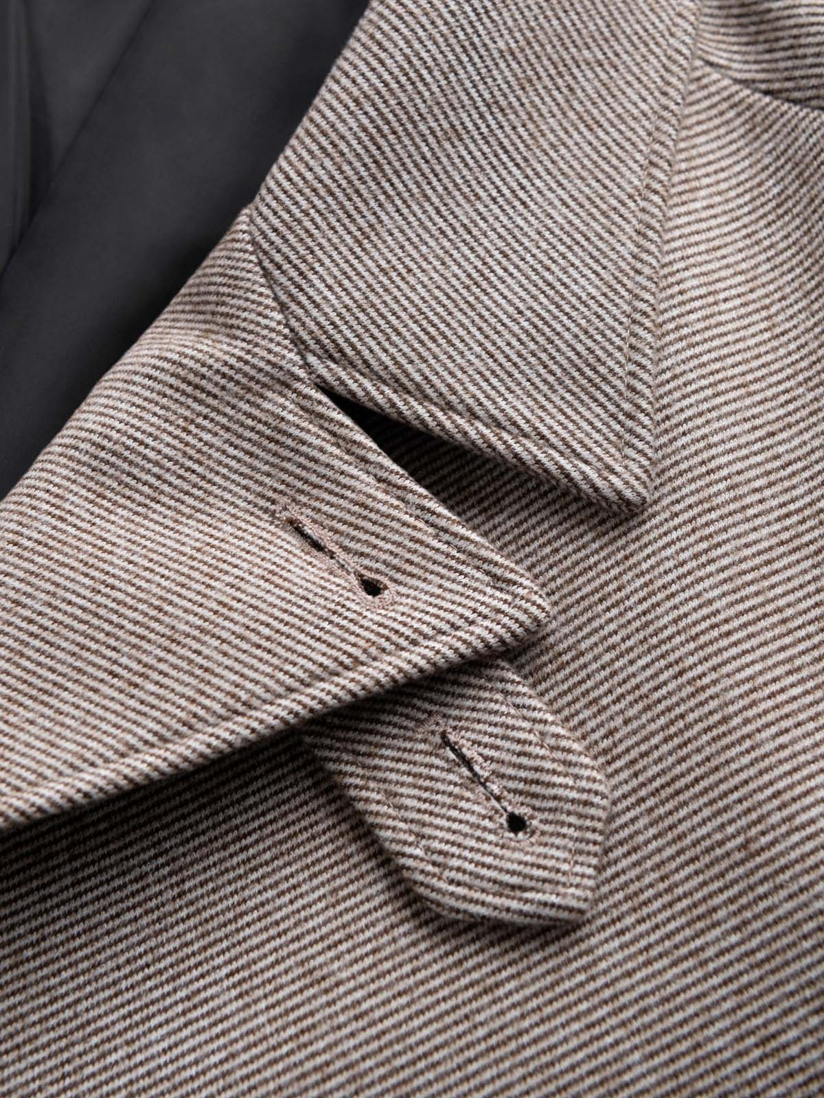 Ombre Single-breasted patterned men's coat with pockets - ash