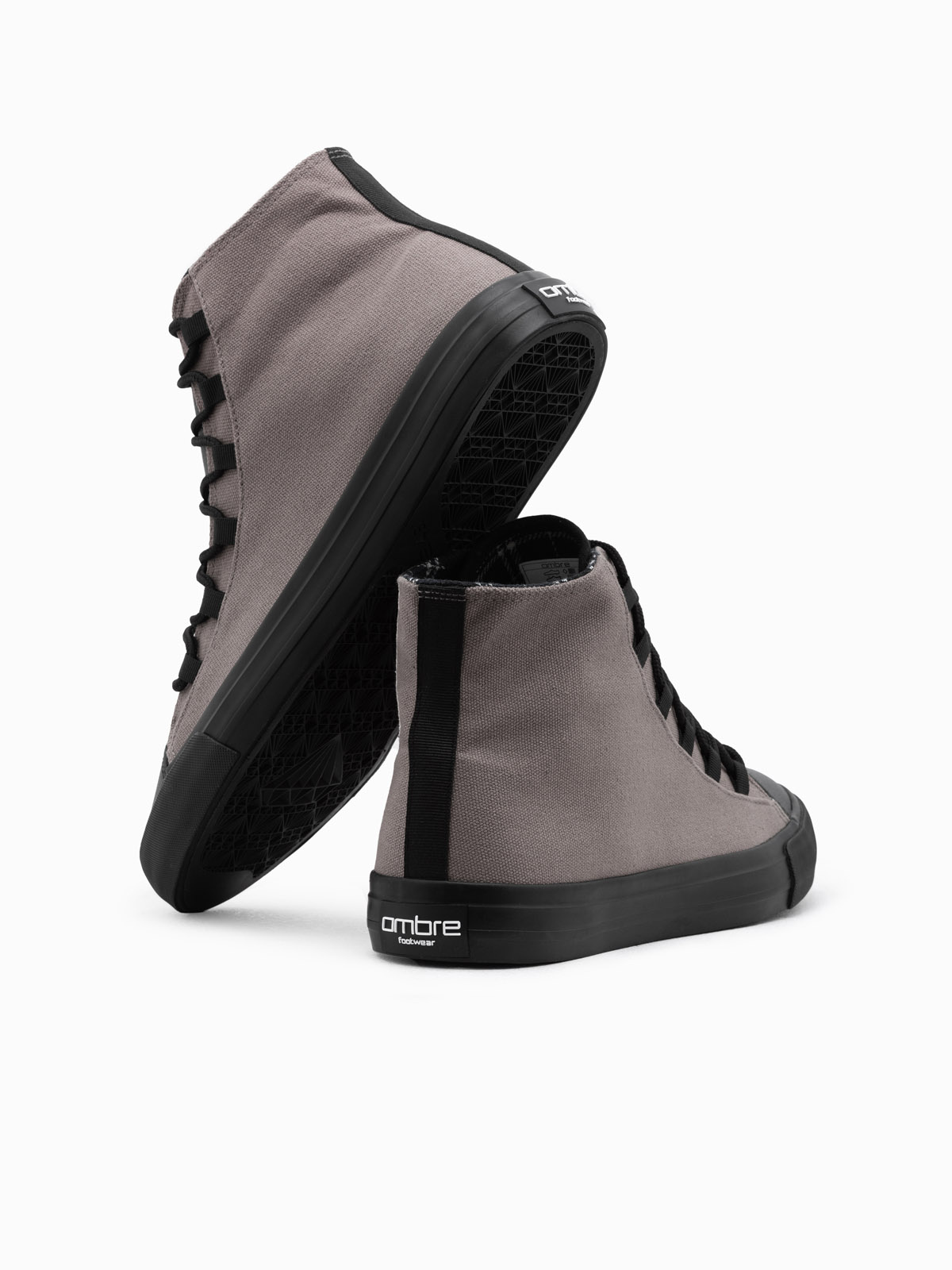 Ombre Men's shoes sneakers in combined materials - graphite