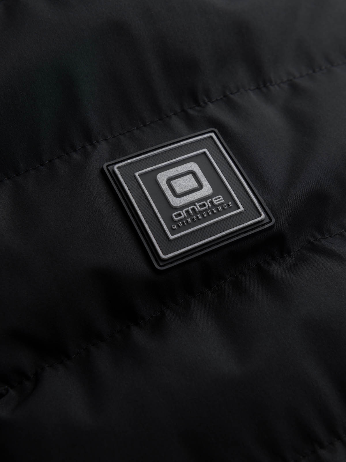 Ombre Men&#039;s quilted jacket with jacket cut - black