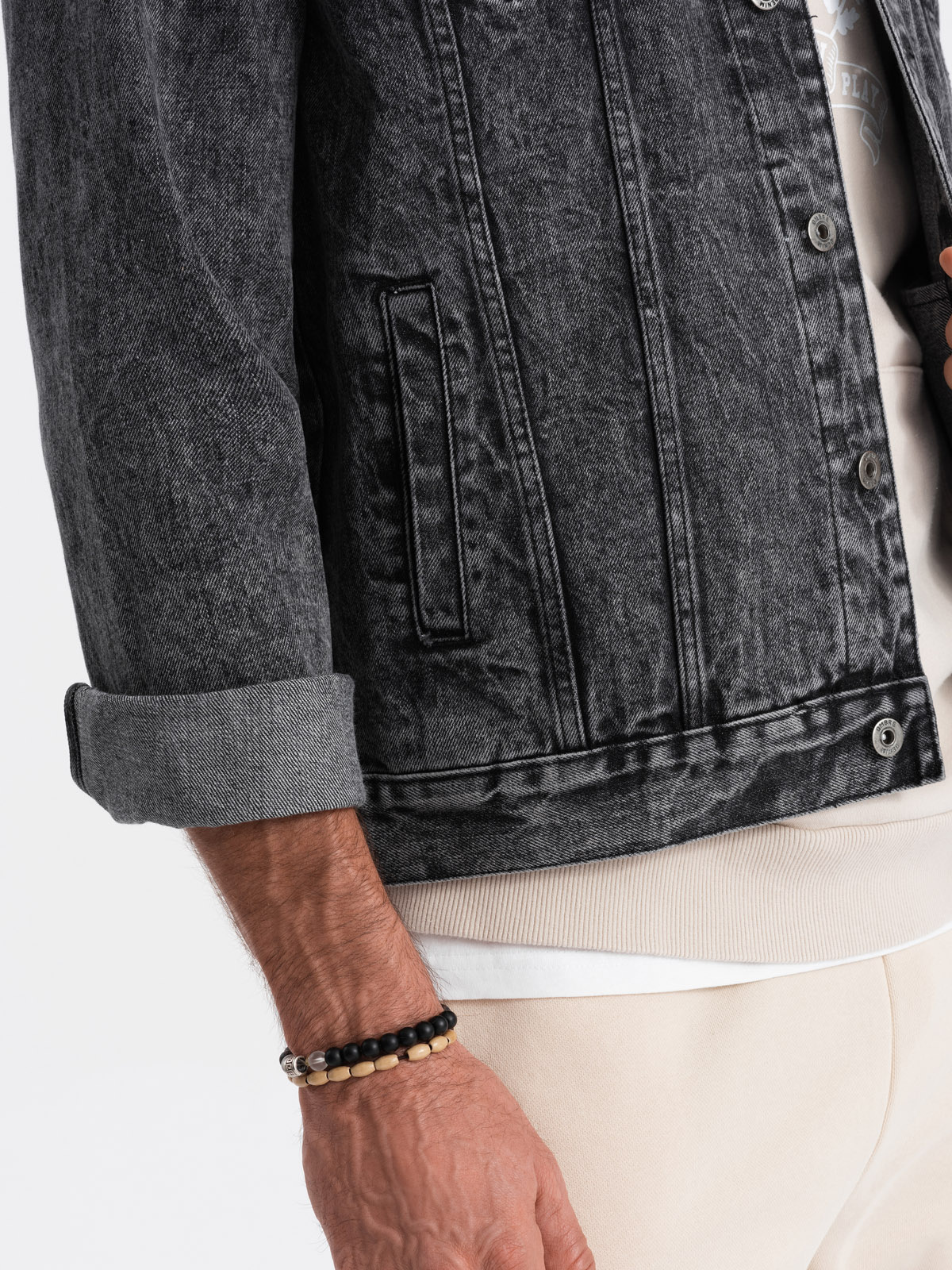 Ombre Men&#039;s mid-season jeans jacket