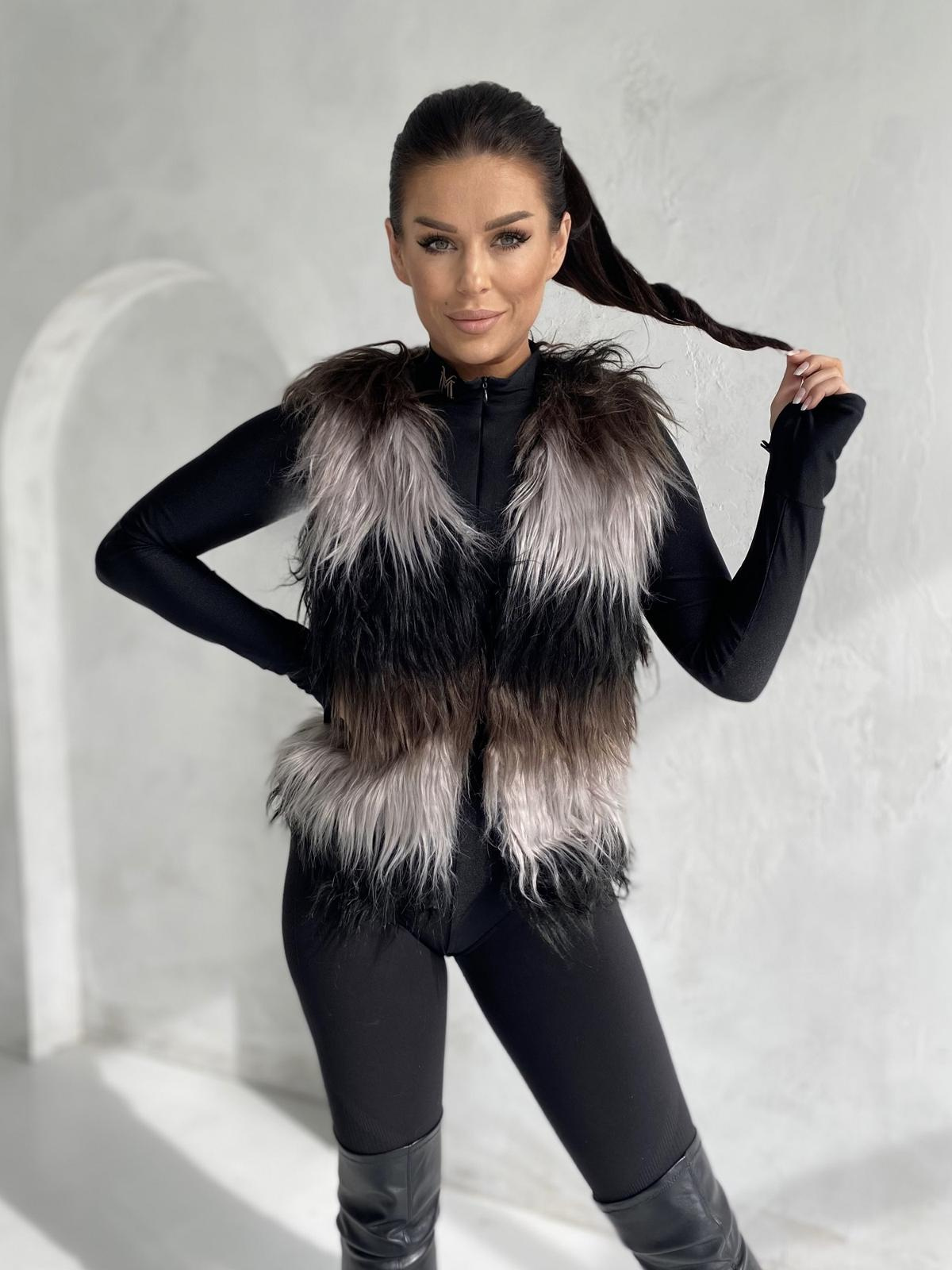 Dámská vesta s umělou kožešinou