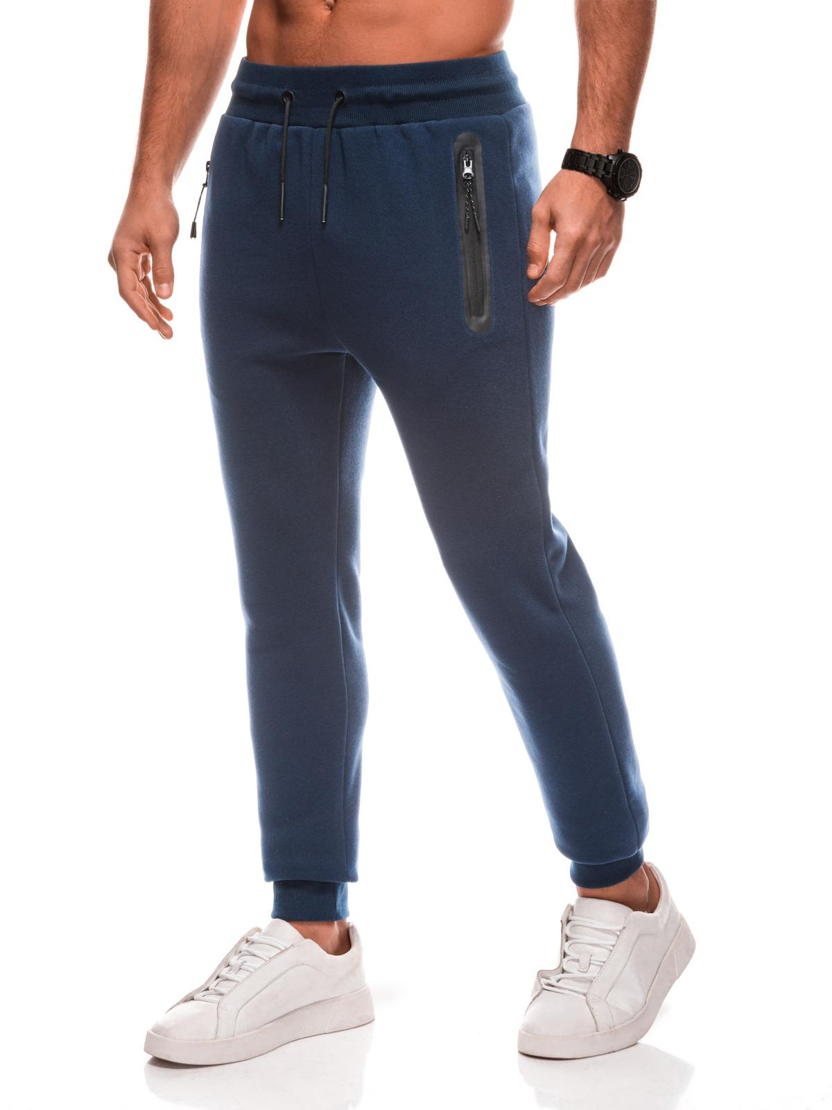 Edoti Men's BASIC uniform sweatpants - navy blue V-5 EM-PABS