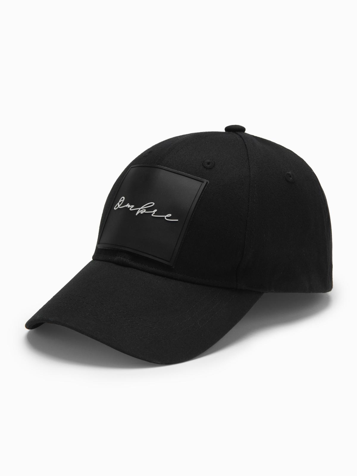 Ombre Men's baseball cap with visor and large patch - black
