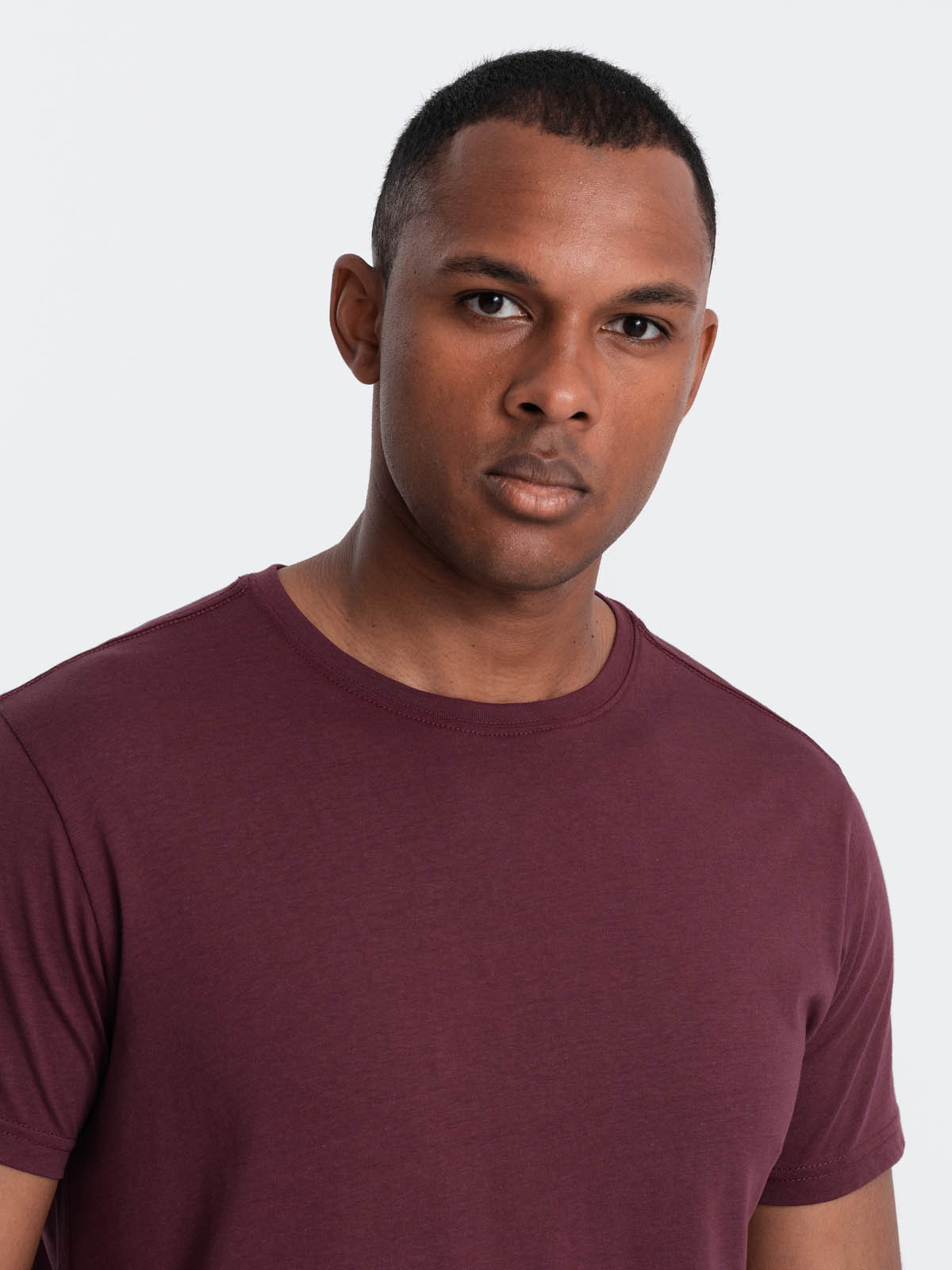 Ombre Classic BASIC men's cotton T-shirt - maroon