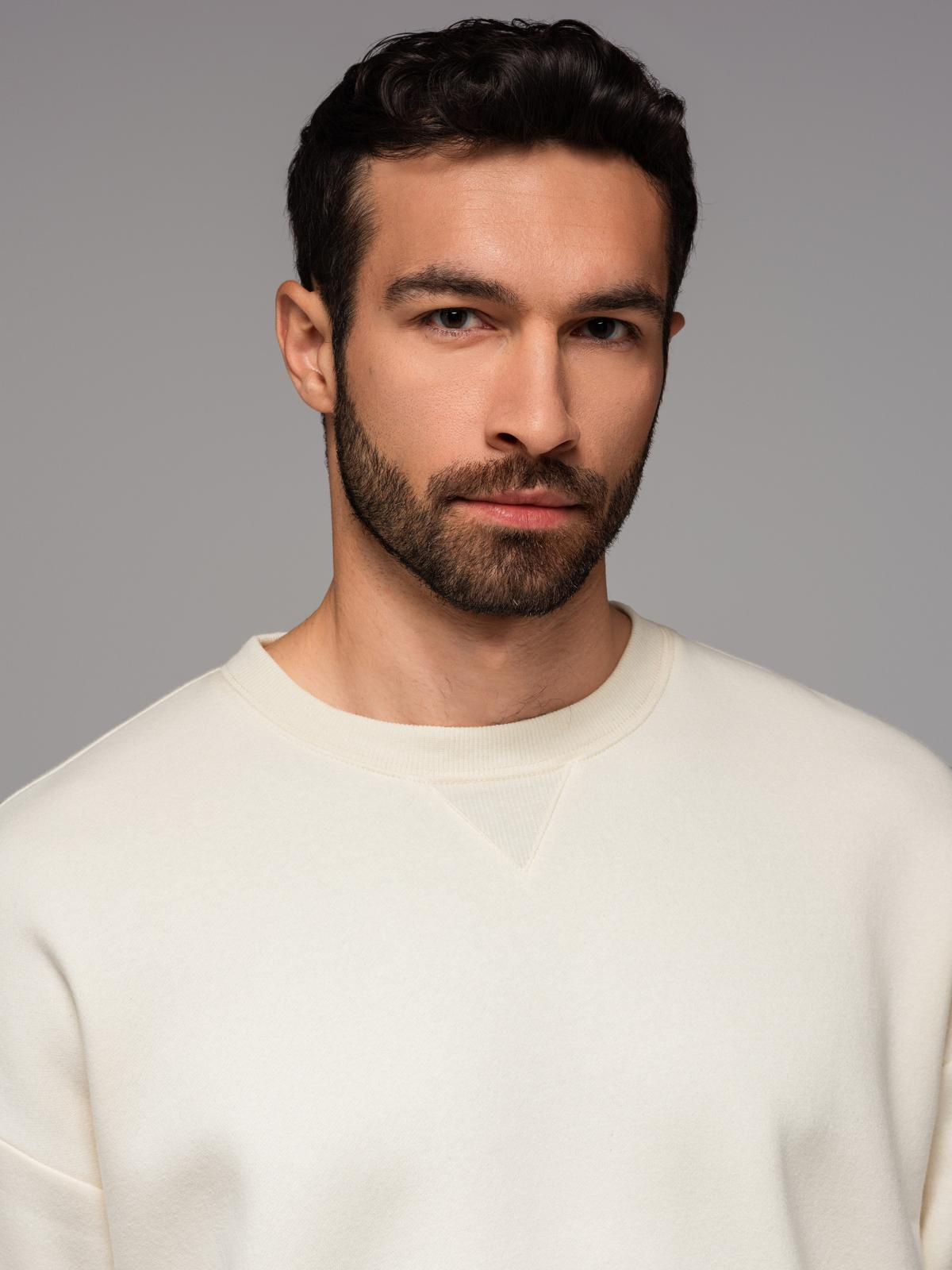 Ombre Classic unisex sweatshirt with round neckline - cream