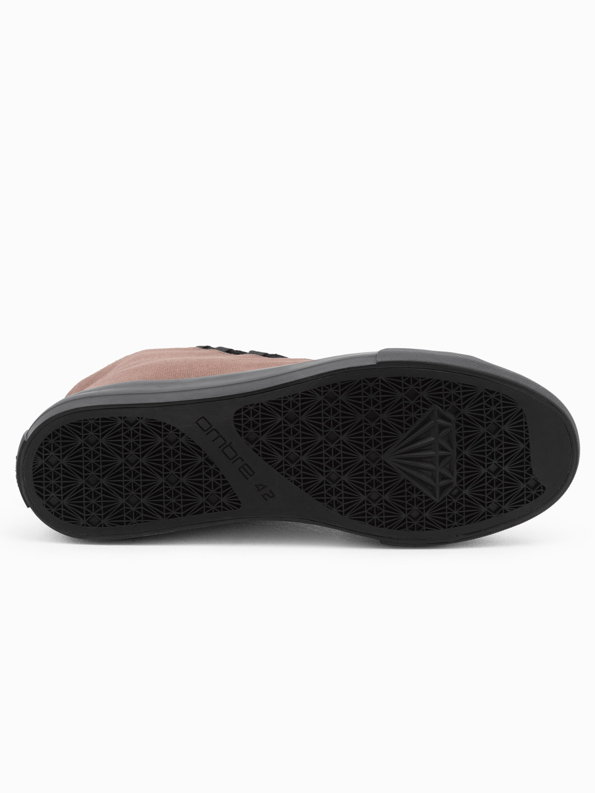 Ombre Men's shoes sneakers with combined materials - brown