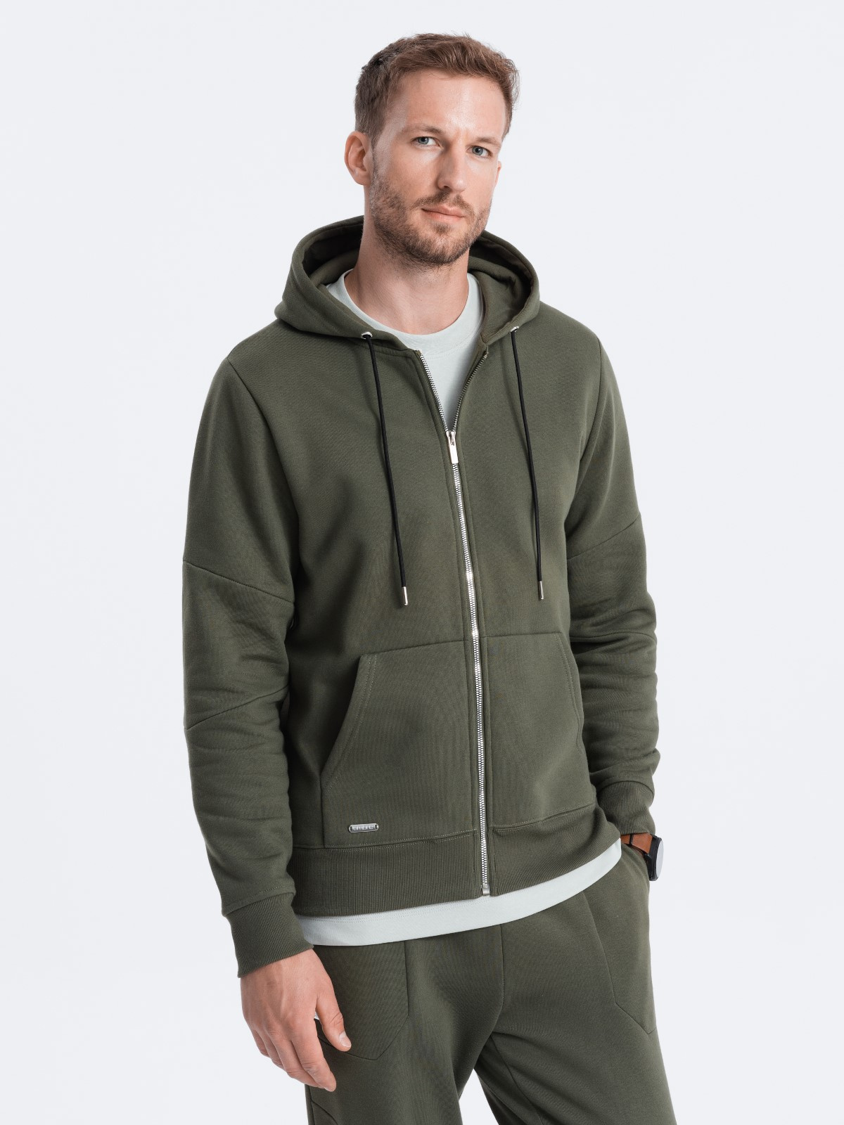 Ombre Men&#039;s sweatshirt set unbuttoned sweatshirt + pants