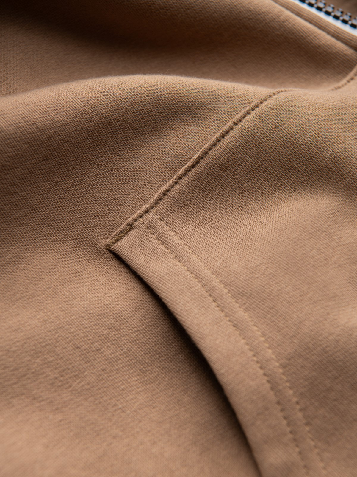 Ombre BASIC men&#039;s unbuttoned hooded sweatshirt - brown