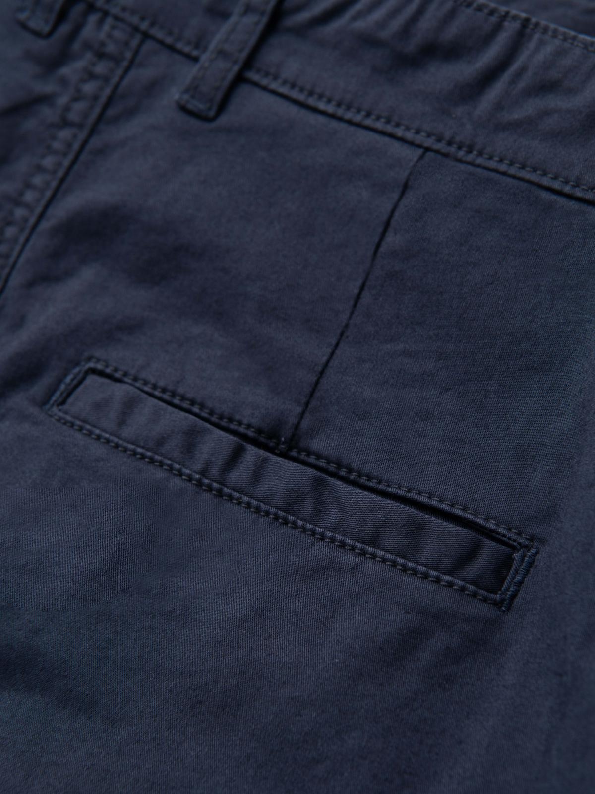 Ombre Men's classic chino shorts with rolled up leg - navy blue