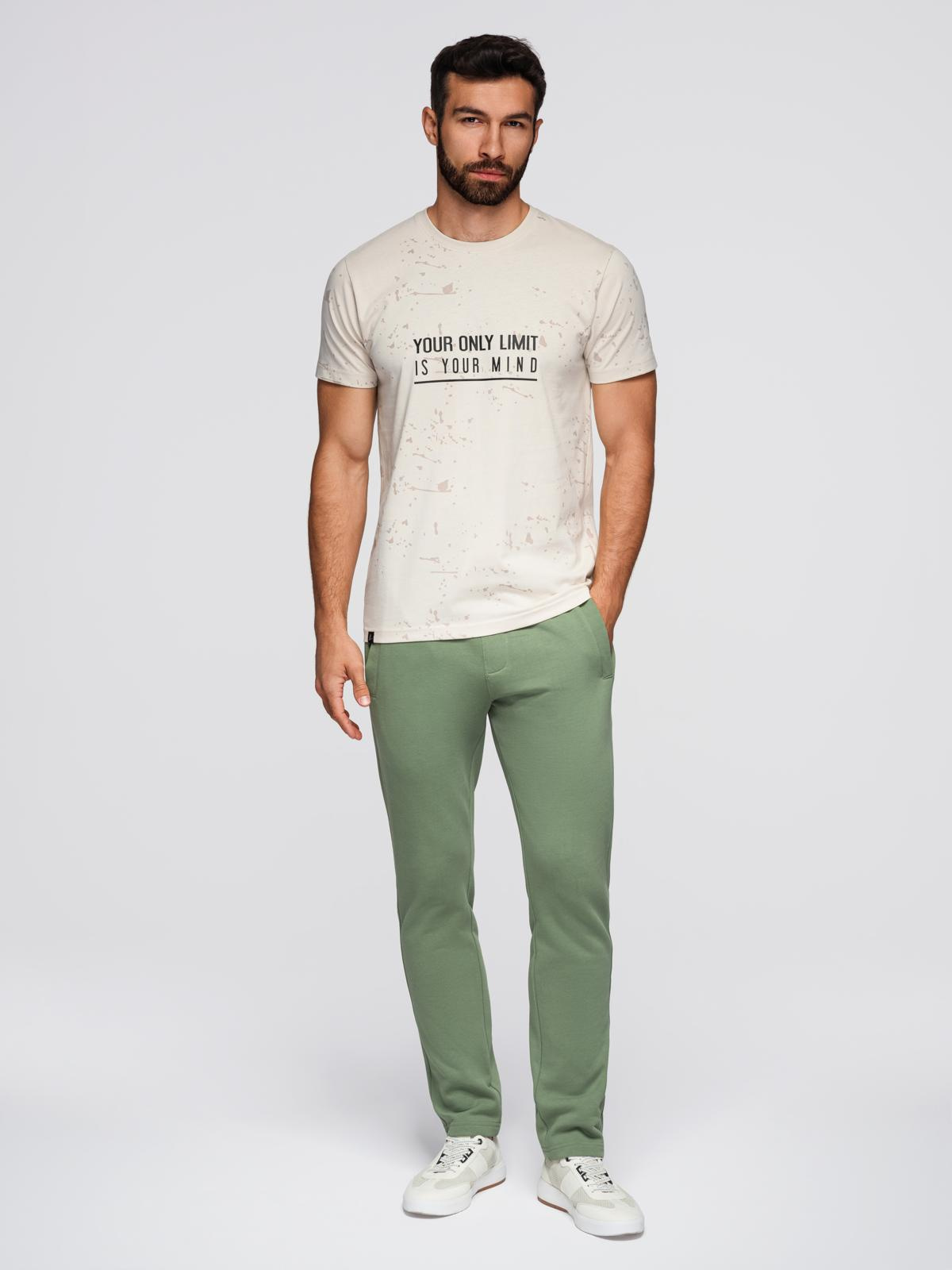 Ombre Men's sweatpants with unlined leg - green