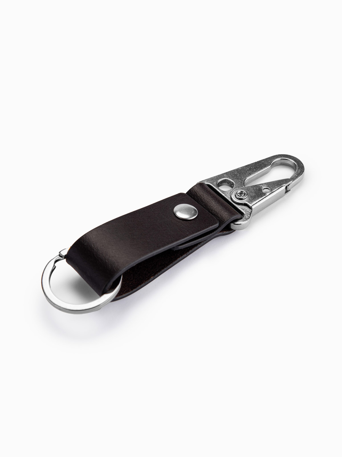 Ombre Men's key ring with snap hook - black