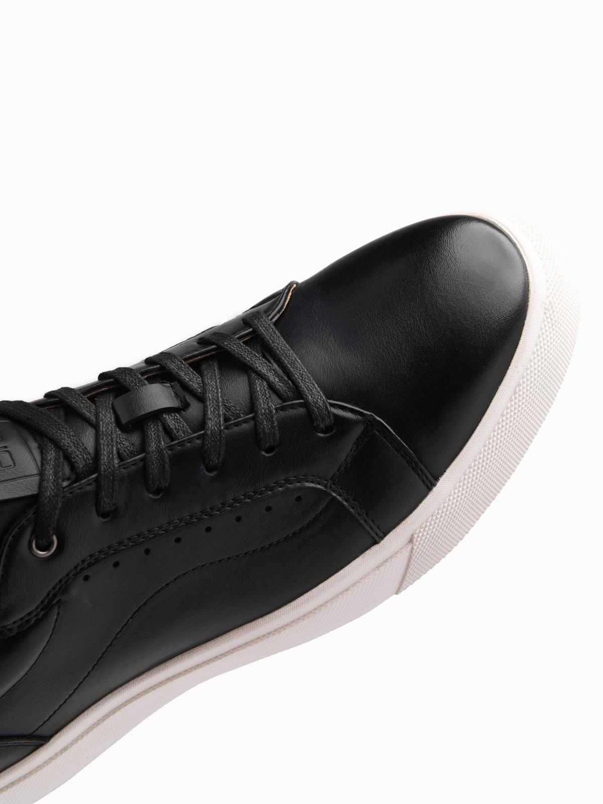 Ombre Men&#039;s eco leather sneakers shoes - black