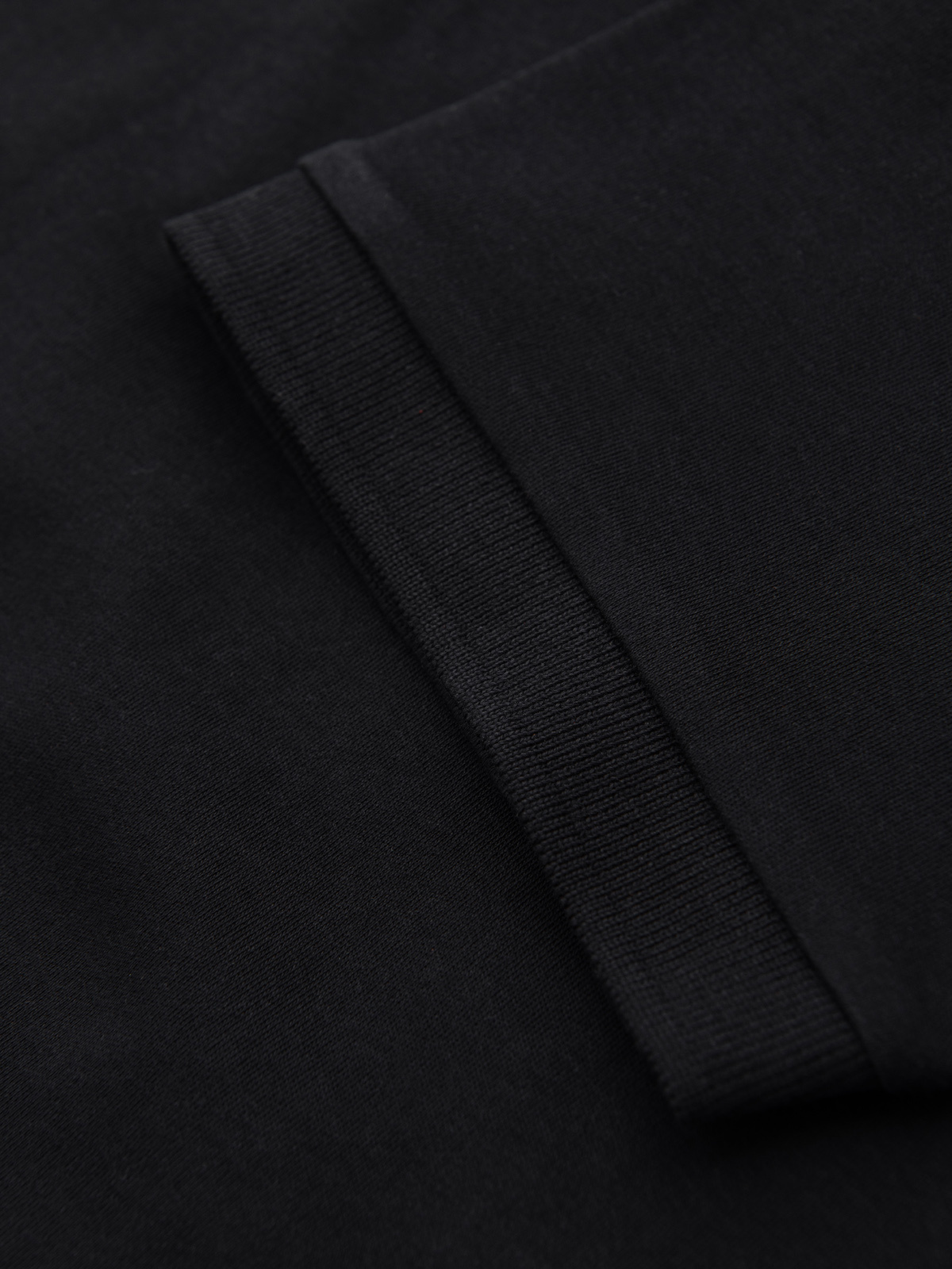 Ombre Men's polo shirt with zip neckline - black